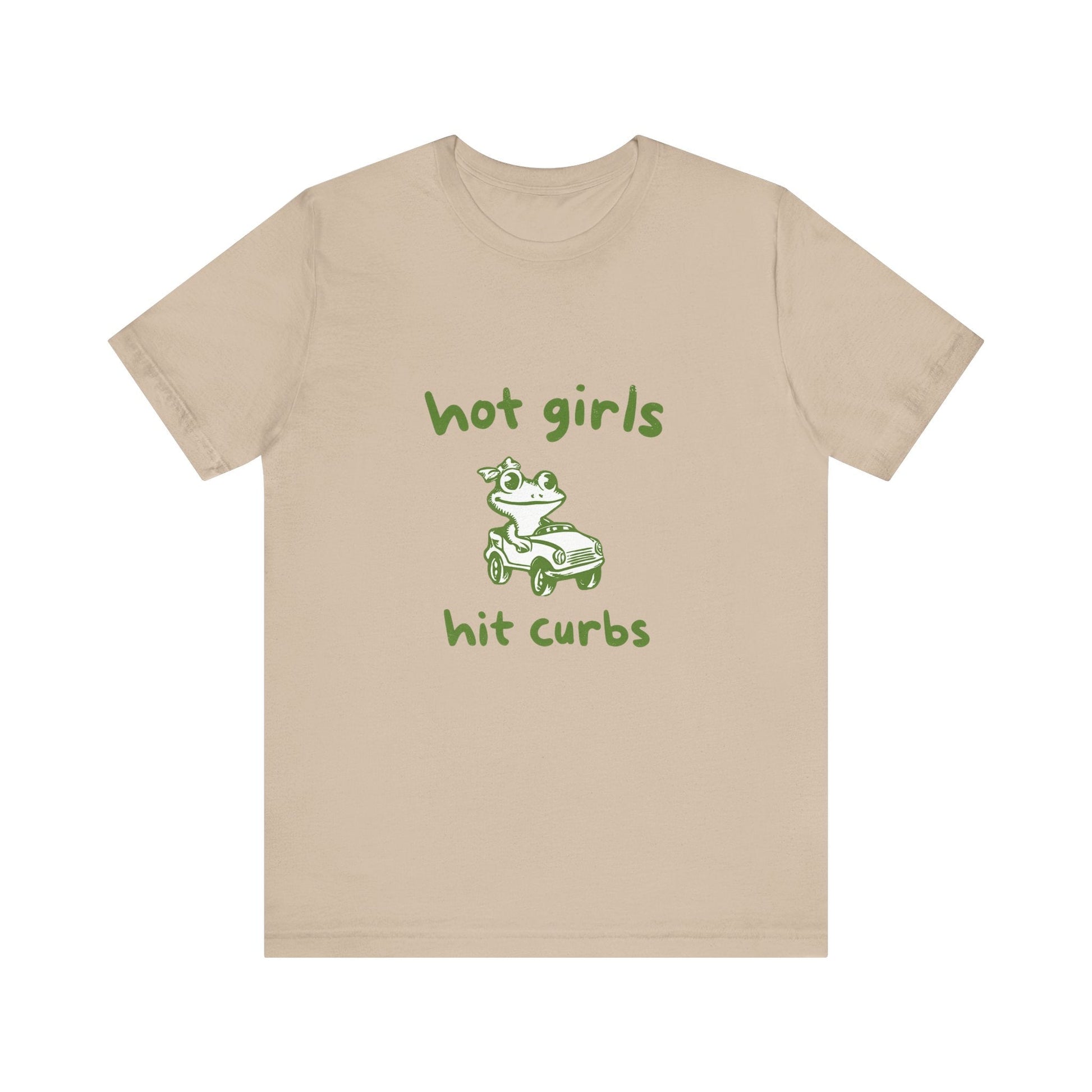 Hot Girls Hit Curbs Shirt, Funny Meme Graphic Tee, Y2K Humor - Popbydesign