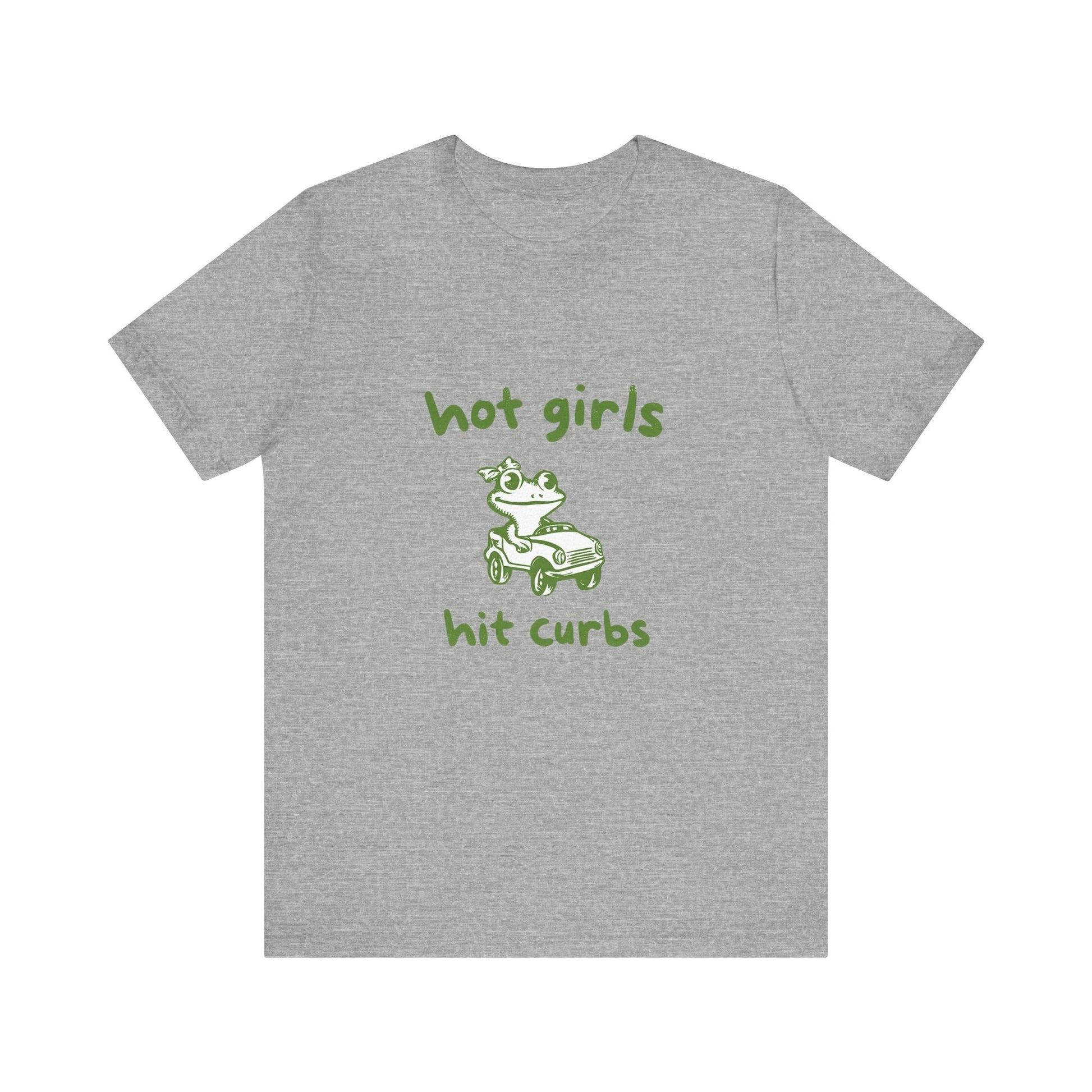 Hot Girls Hit Curbs Shirt, Funny Meme Graphic Tee, Y2K Humor - Popbydesign