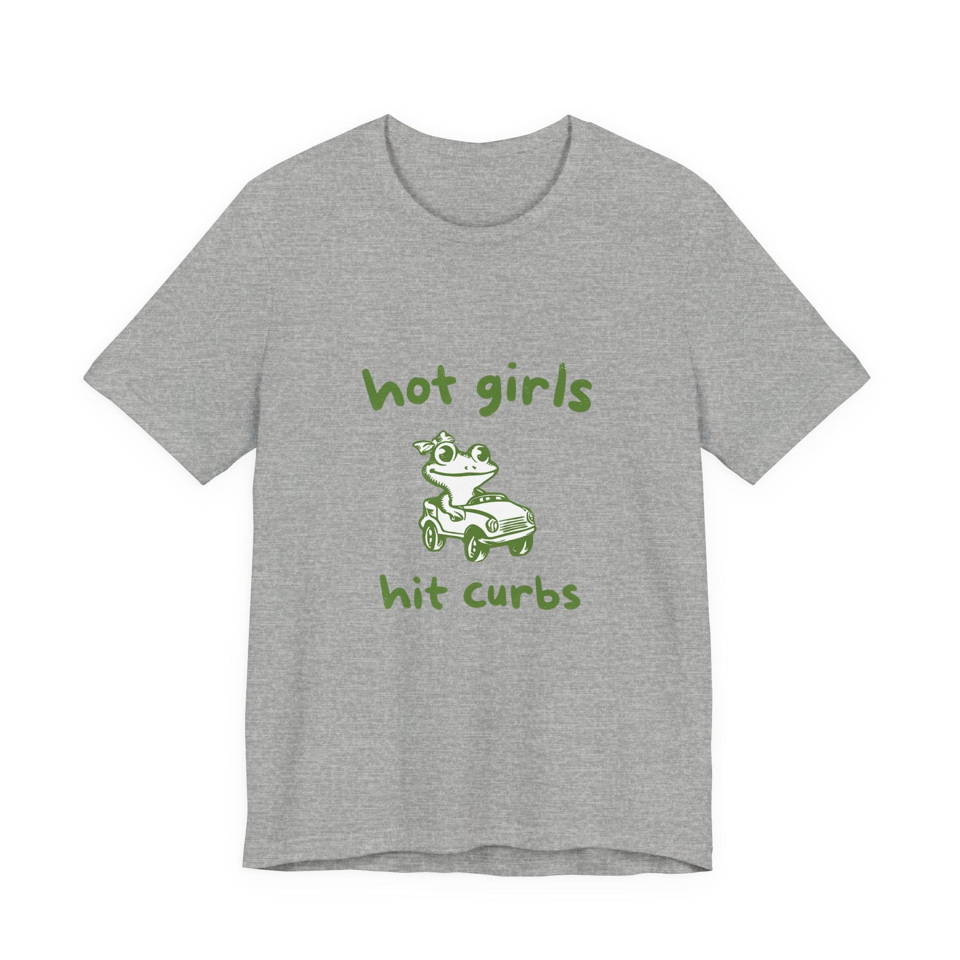 Hot Girls Hit Curbs Shirt, Funny Meme Graphic Tee, Y2K Humor - Popbydesign