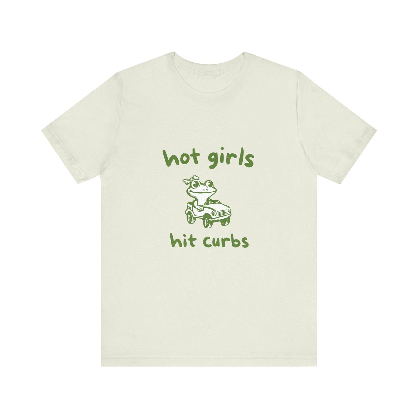 Hot Girls Hit Curbs Shirt, Funny Meme Graphic Tee, Y2K Humor - Popbydesign