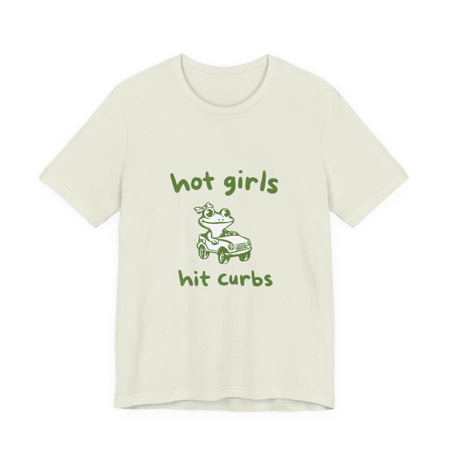 Hot Girls Hit Curbs Shirt, Funny Meme Graphic Tee, Y2K Humor - Popbydesign