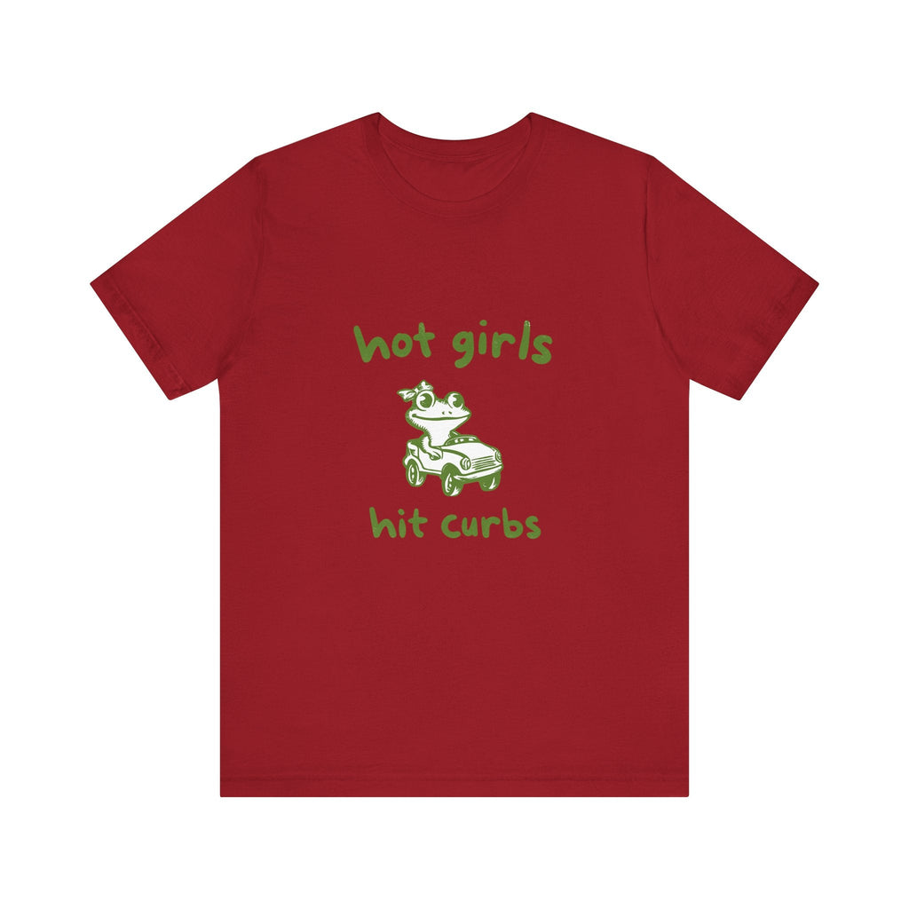 Hot Girls Hit Curbs Shirt, Funny Meme Graphic Tee, Y2K Humor by PopCultureByDesign36