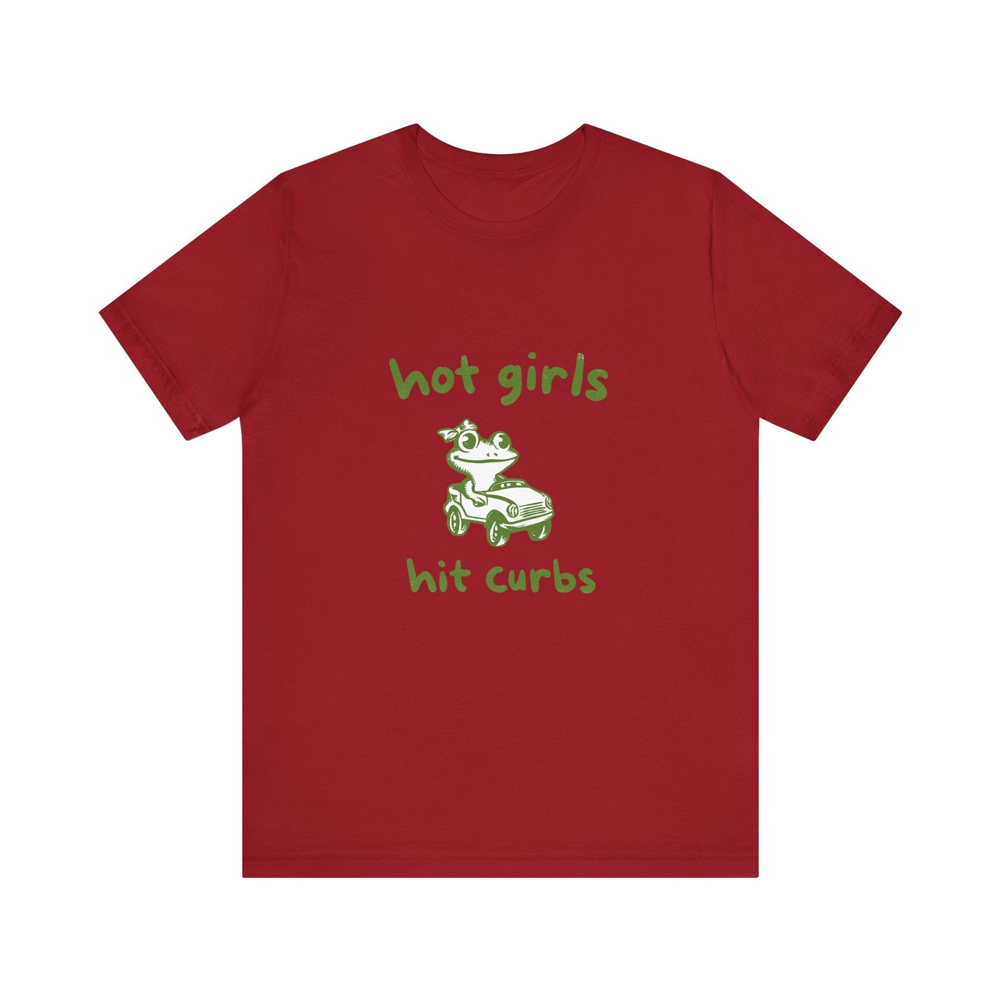 Hot Girls Hit Curbs Shirt, Funny Meme Graphic Tee, Y2K Humor - Popbydesign