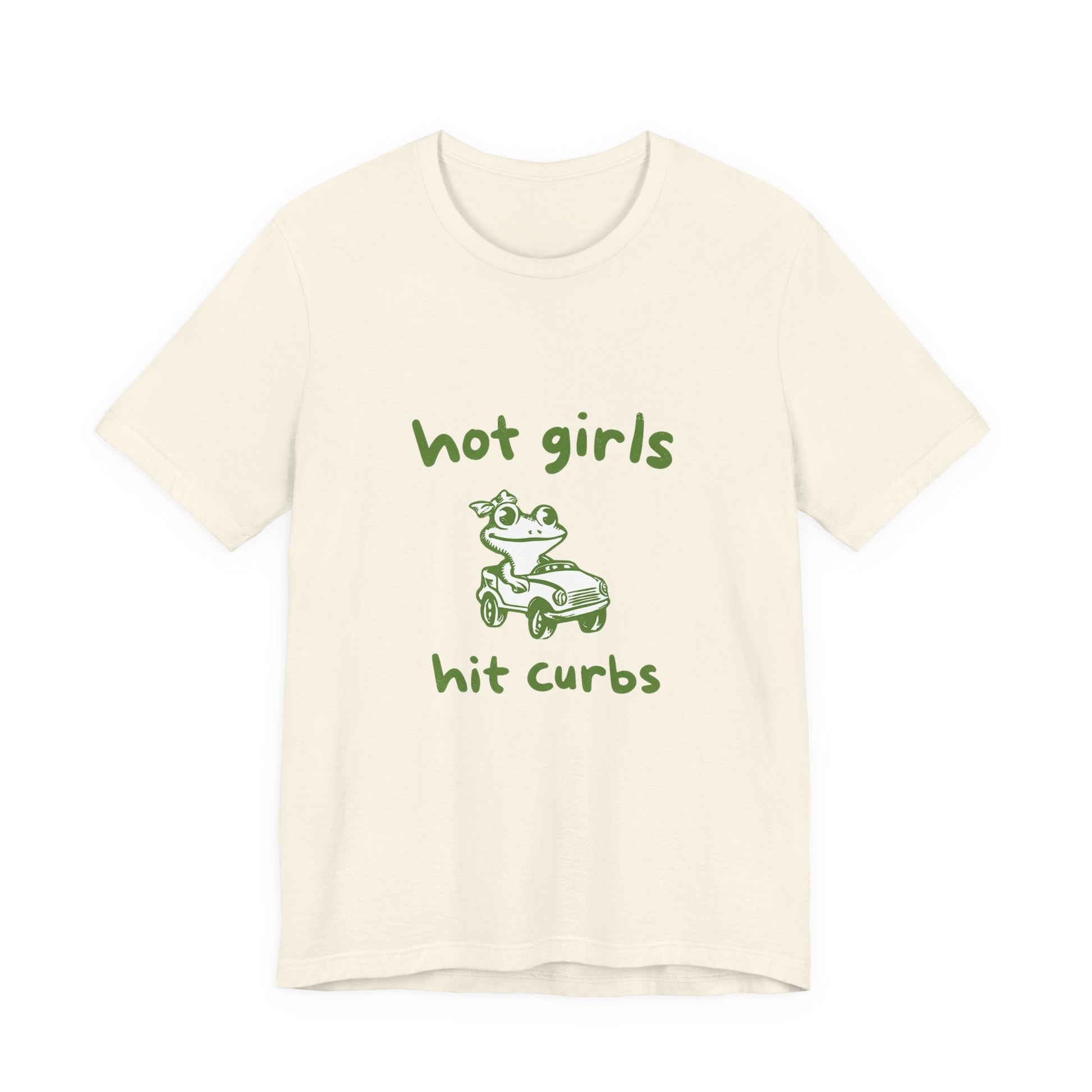Hot Girls Hit Curbs Shirt, Funny Meme Graphic Tee, Y2K Humor - Popbydesign