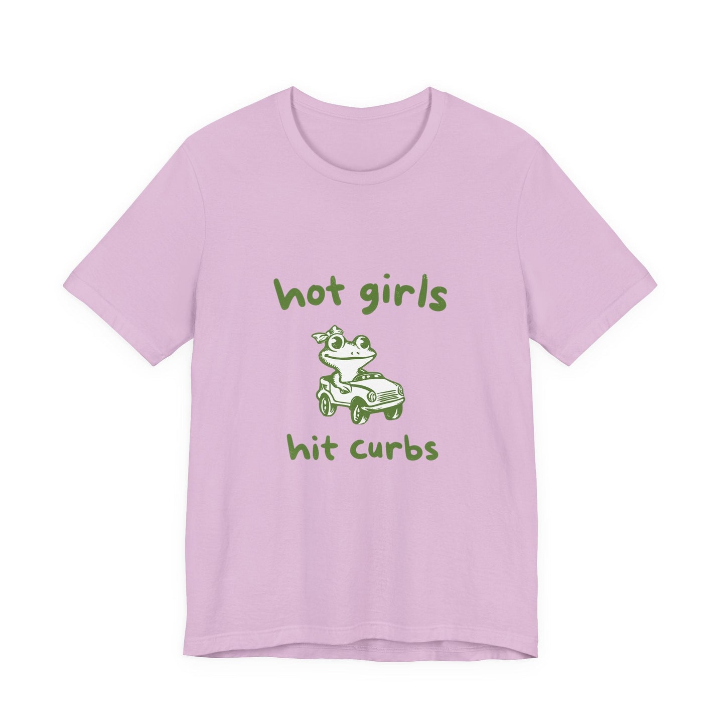 Hot Girls Hit Curbs Shirt, Funny Meme Graphic Tee, Y2K Humor - Popbydesign
