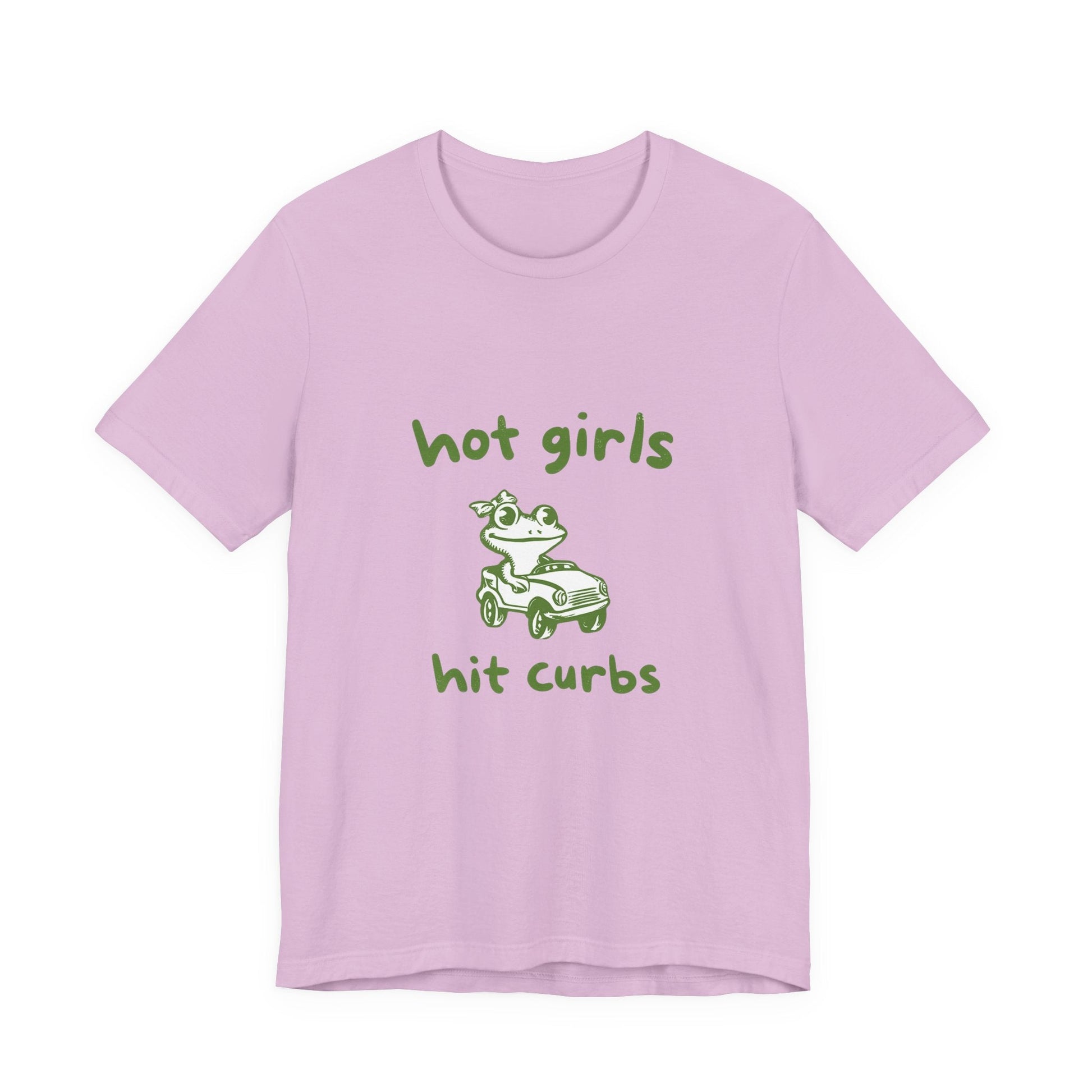 Hot Girls Hit Curbs Shirt, Funny Meme Graphic Tee, Y2K Humor - Popbydesign