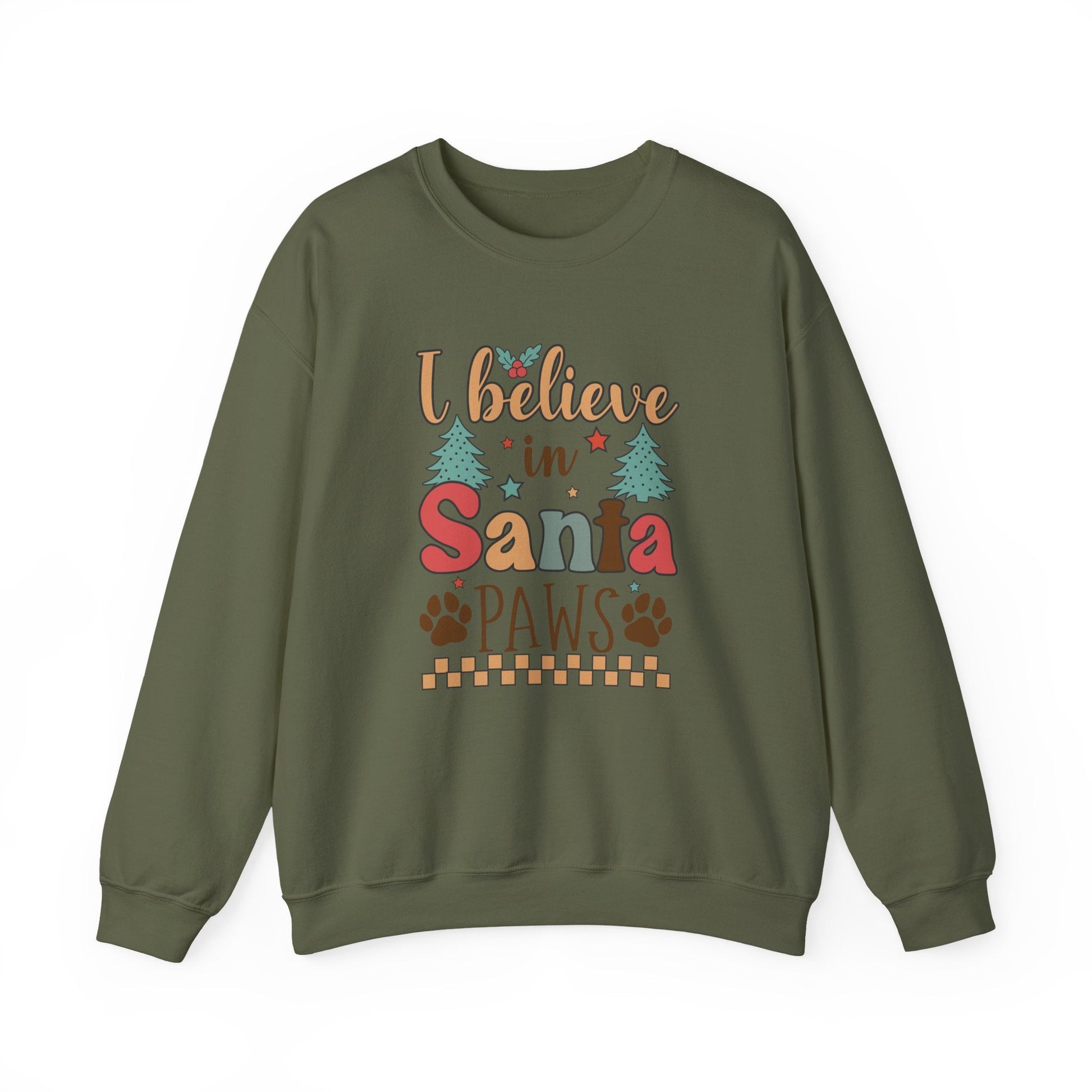 I Believe in Santa Paws Shirt, Christmas Dog Shirt, Santa Paws Shirt - Popbydesign