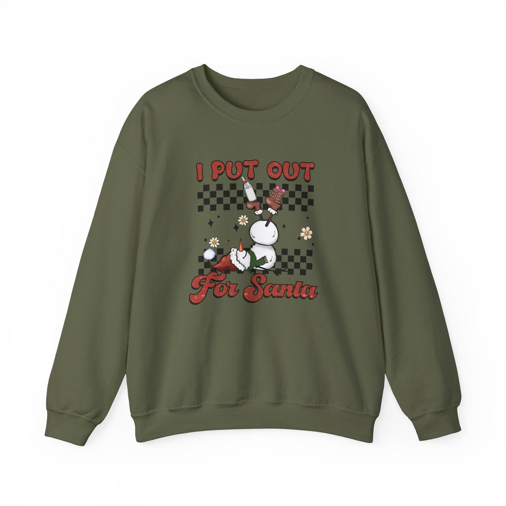 I Put Out For Santa Sweatshirt, Funny Christmas Sweatshirt, Funny XMas by PopCultureByDesign36