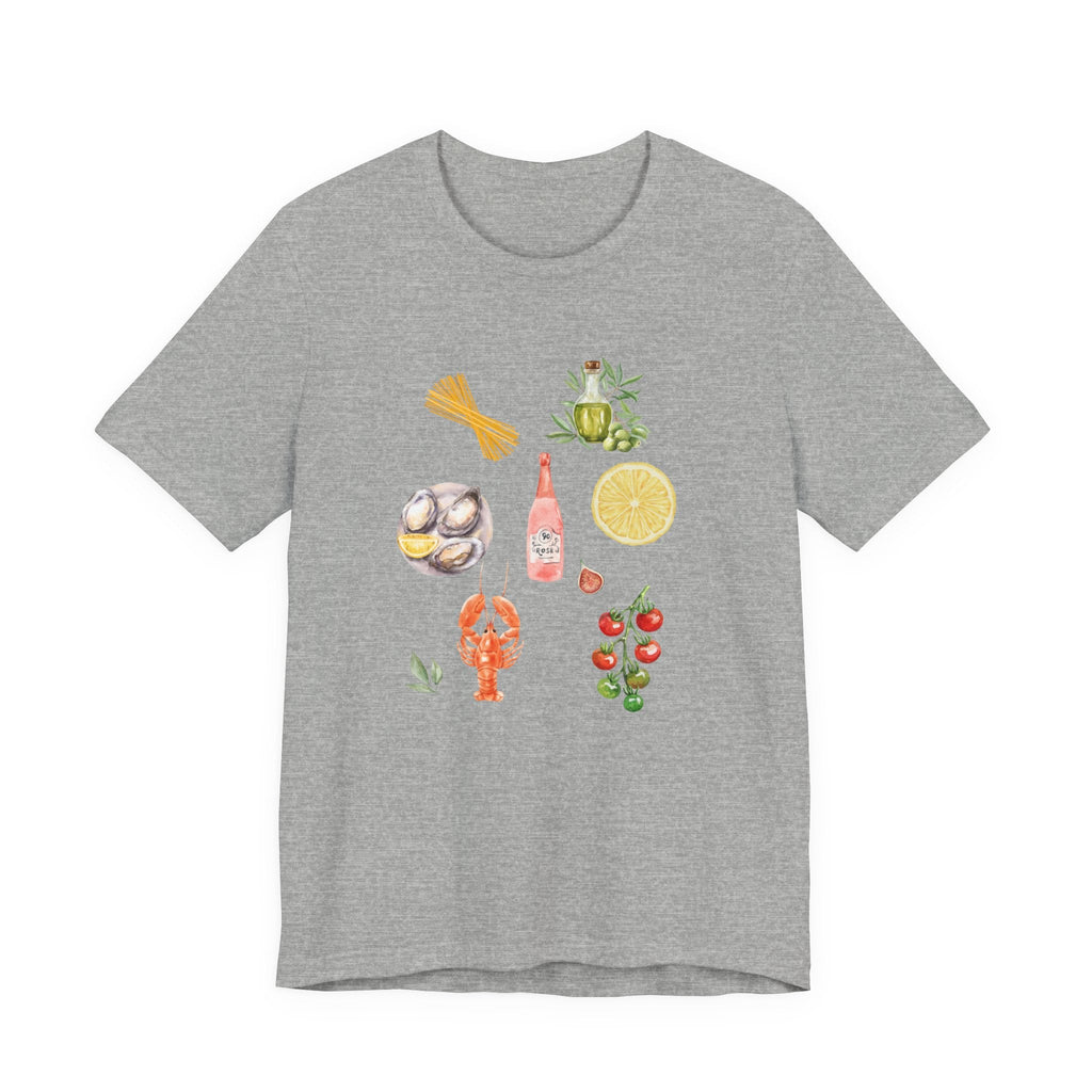 Italia Shirt, Coastal Grandma, Italian Summer Meal Tee by Printify
