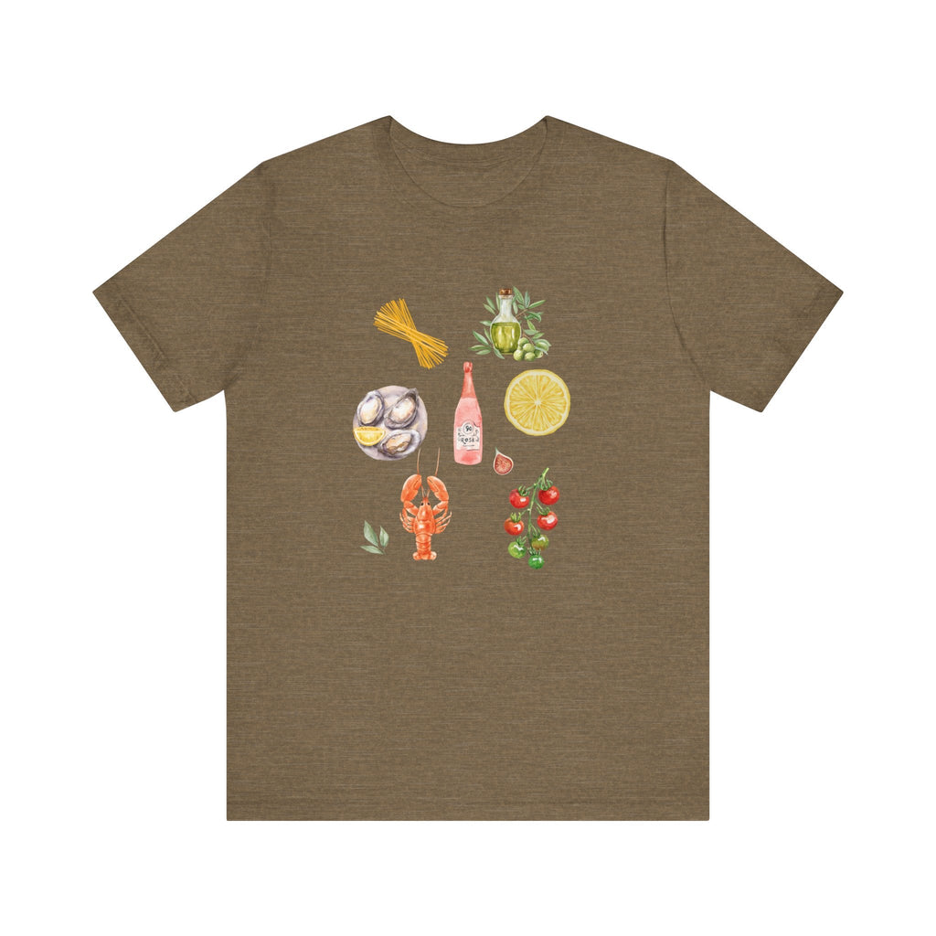 Italia Shirt, Coastal Grandma, Italian Summer Meal Tee by Printify