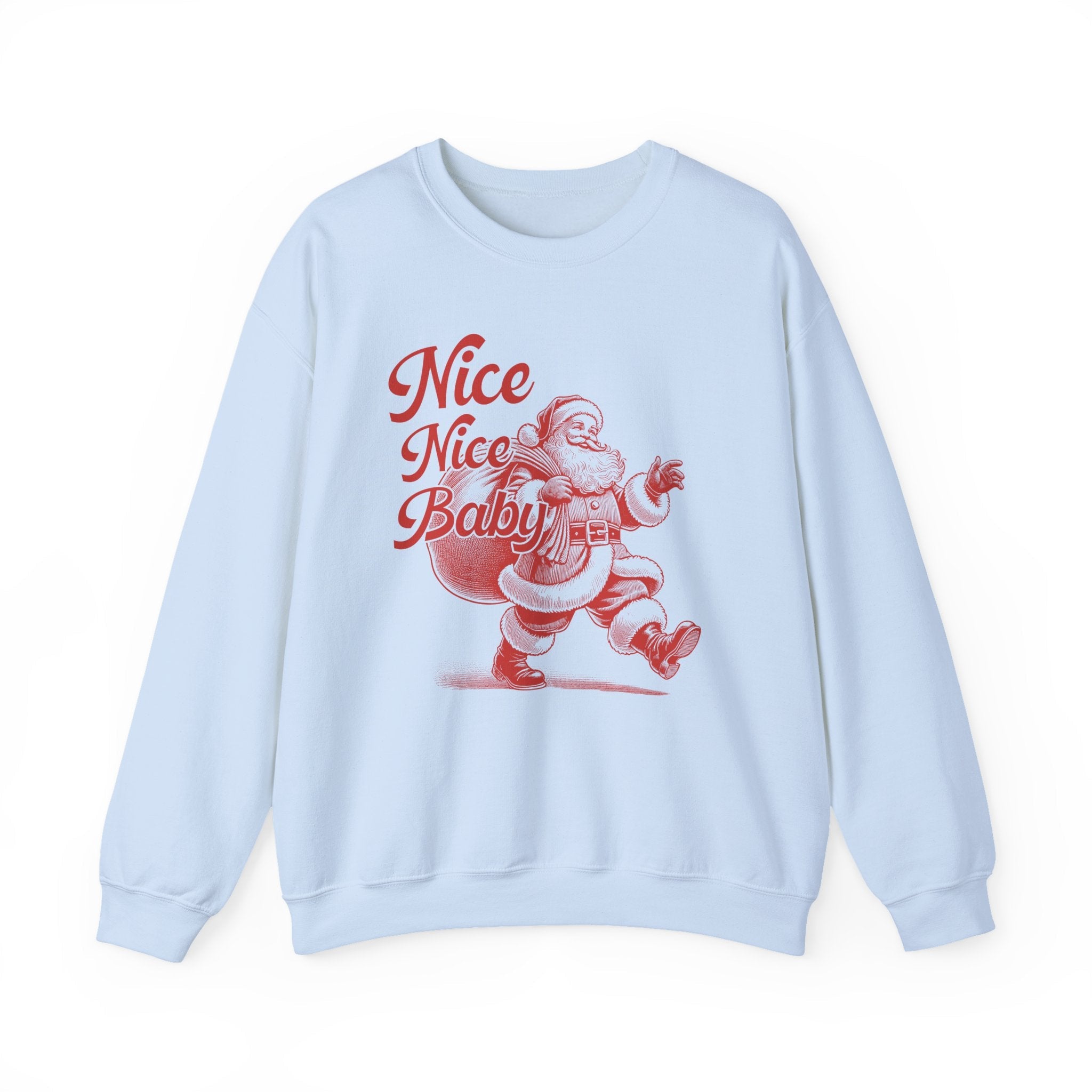 Jolly Christmas Sweatshirt, Nice Nice Baby, Xmas Sweatshirt by PopCultureByDesign36