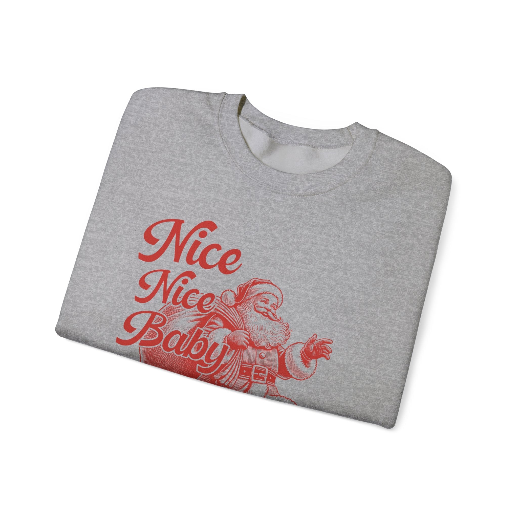 Jolly Christmas Sweatshirt, Nice Nice Baby, Xmas Sweatshirt by PopCultureByDesign36
