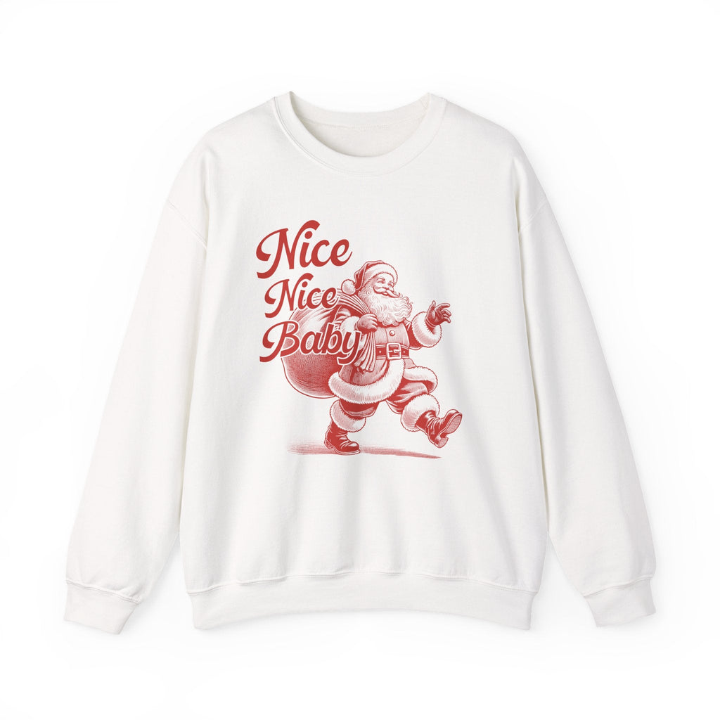 Jolly Christmas Sweatshirt, Nice Nice Baby, Xmas Sweatshirt by PopCultureByDesign36