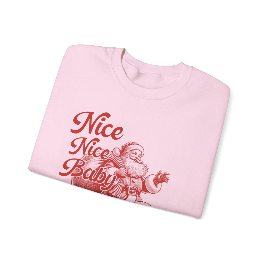 Jolly Christmas Sweatshirt, Nice Nice Baby, Xmas Sweatshirt by PopCultureByDesign36