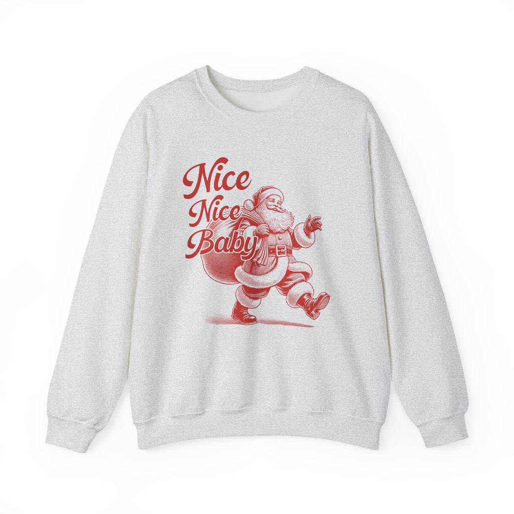 Jolly Christmas Sweatshirt, Nice Nice Baby, Xmas Sweatshirt by PopCultureByDesign36