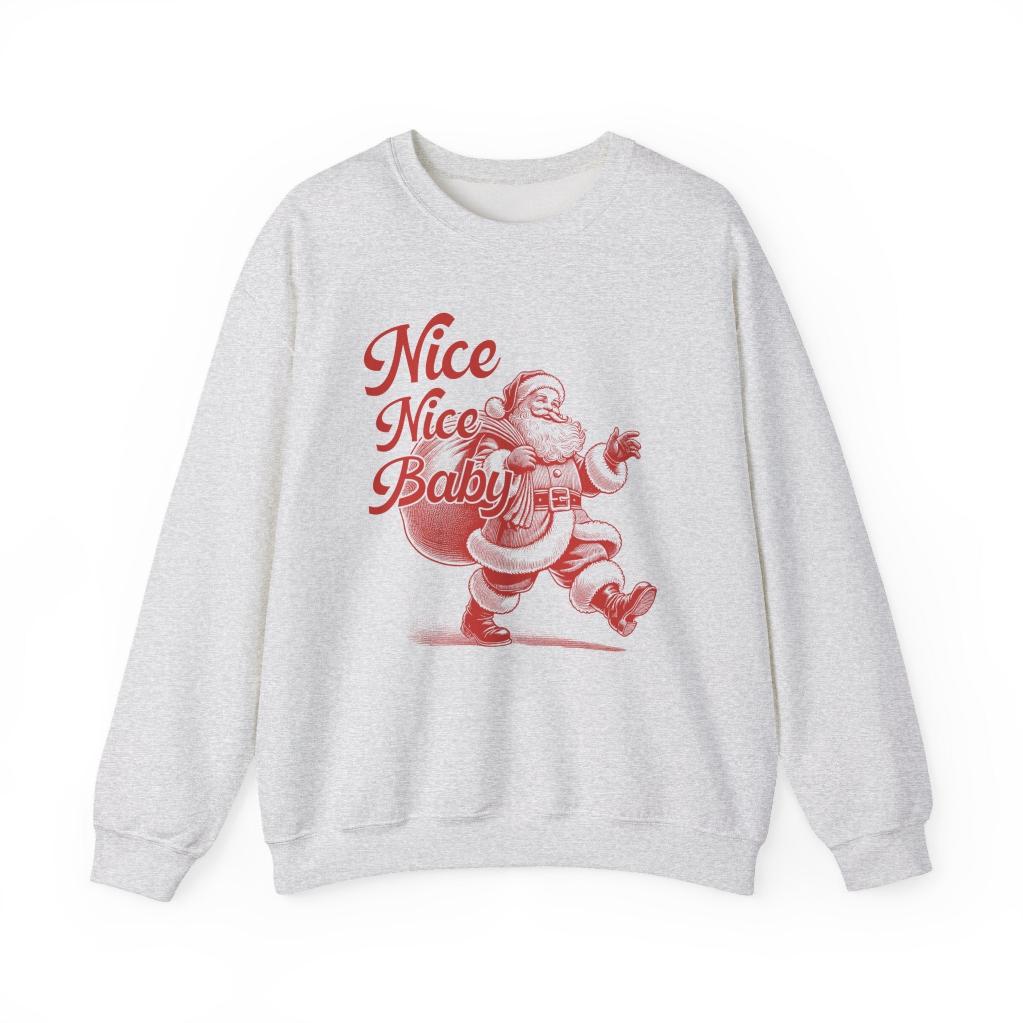 Jolly Christmas Sweatshirt, Nice Nice Baby, Xmas Sweatshirt by PopCultureByDesign36