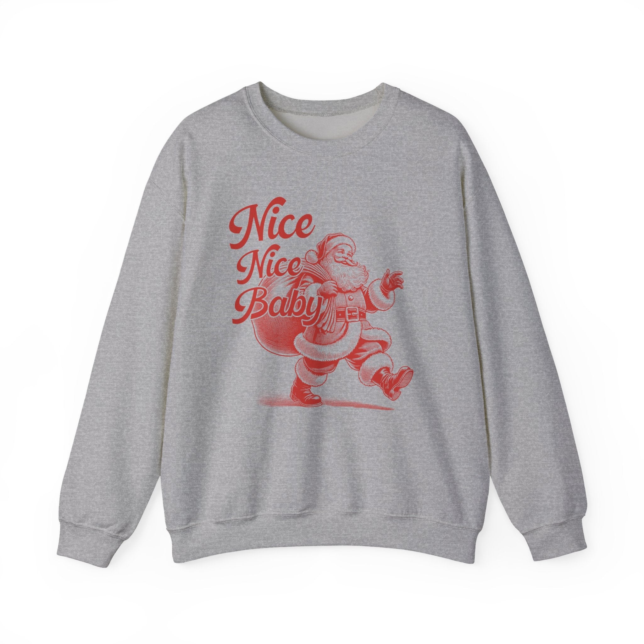 Jolly Christmas Sweatshirt, Nice Nice Baby, Xmas Sweatshirt by PopCultureByDesign36