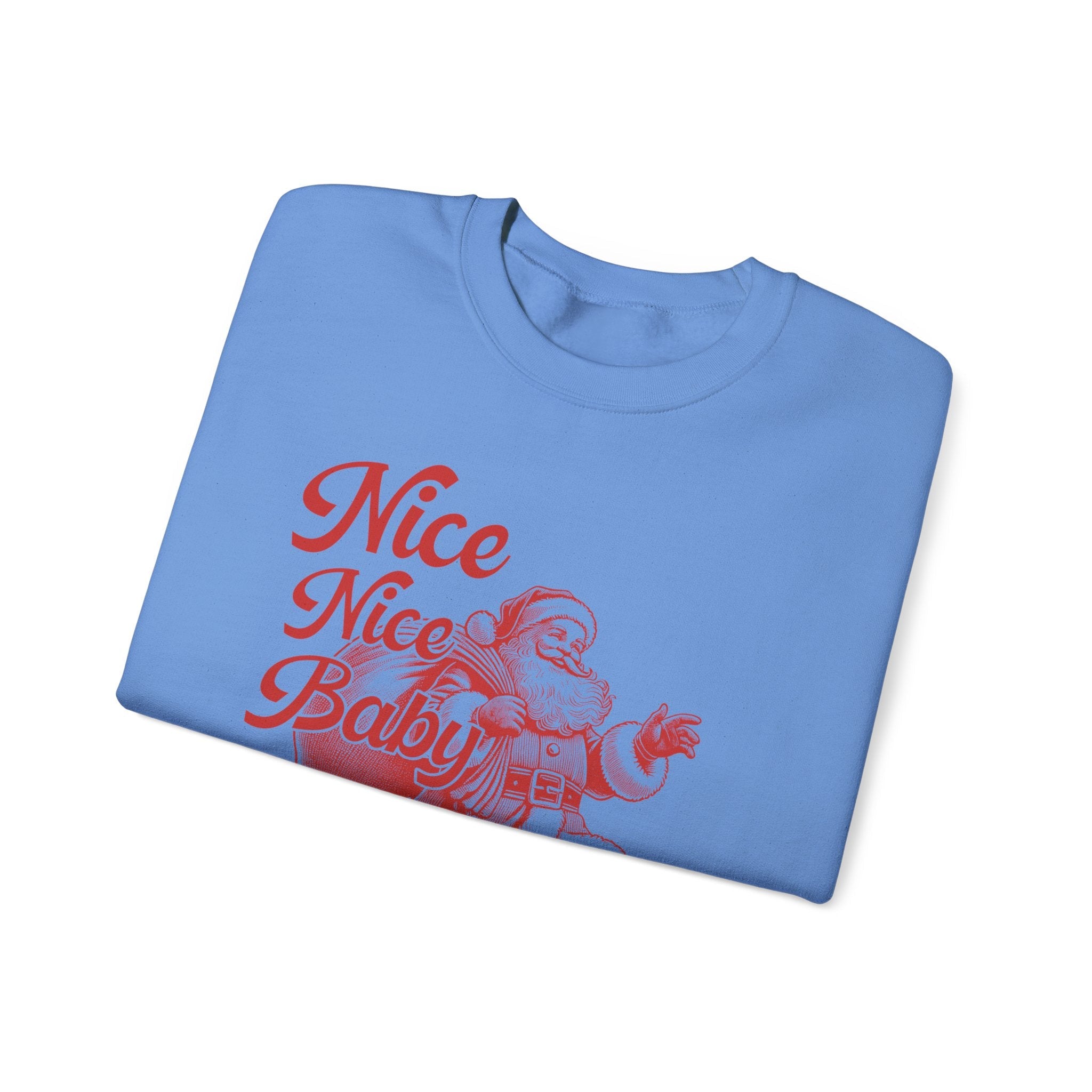 Jolly Christmas Sweatshirt, Nice Nice Baby, Xmas Sweatshirt by PopCultureByDesign36