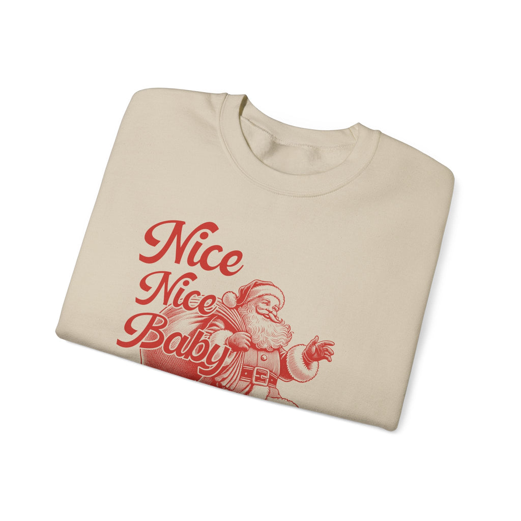 Jolly Christmas Sweatshirt, Nice Nice Baby, Xmas Sweatshirt by PopCultureByDesign36