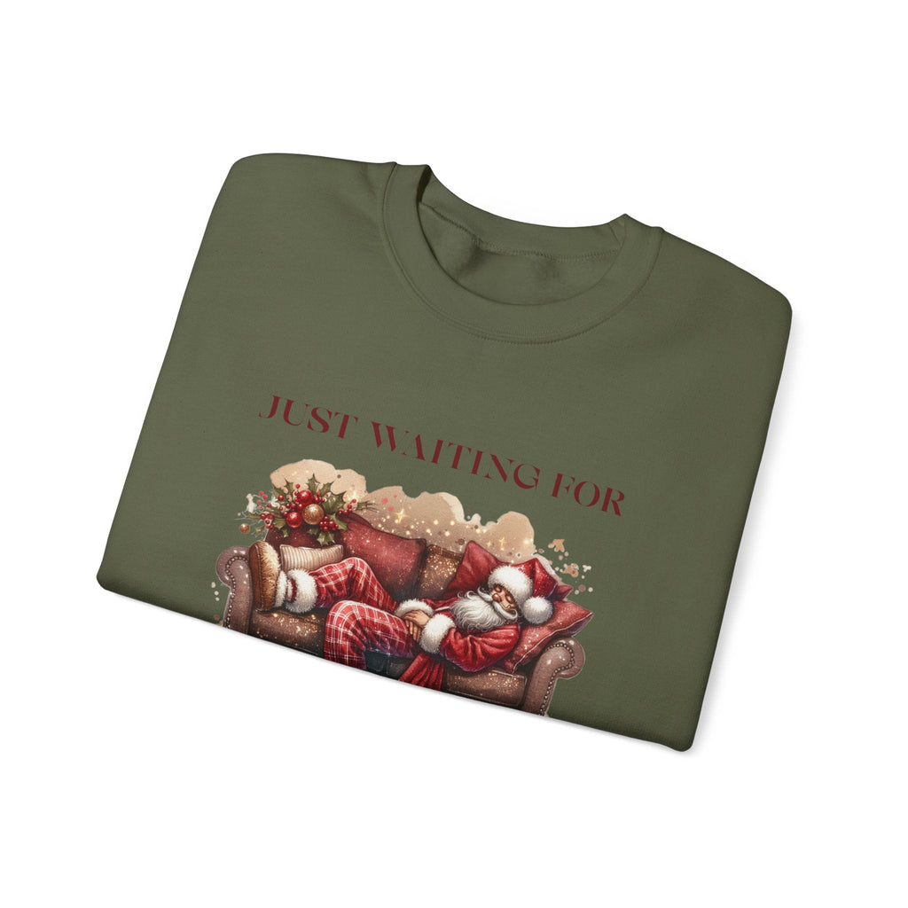 Just Waiting For Christmas Sweatshirt, Santa Clause Shirt by PopCultureByDesign36