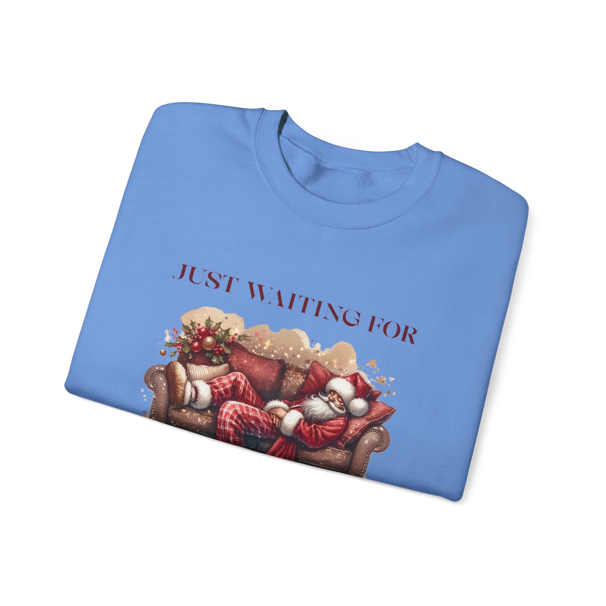 Just Waiting For Christmas Sweatshirt, Santa Clause Shirt by PopCultureByDesign36