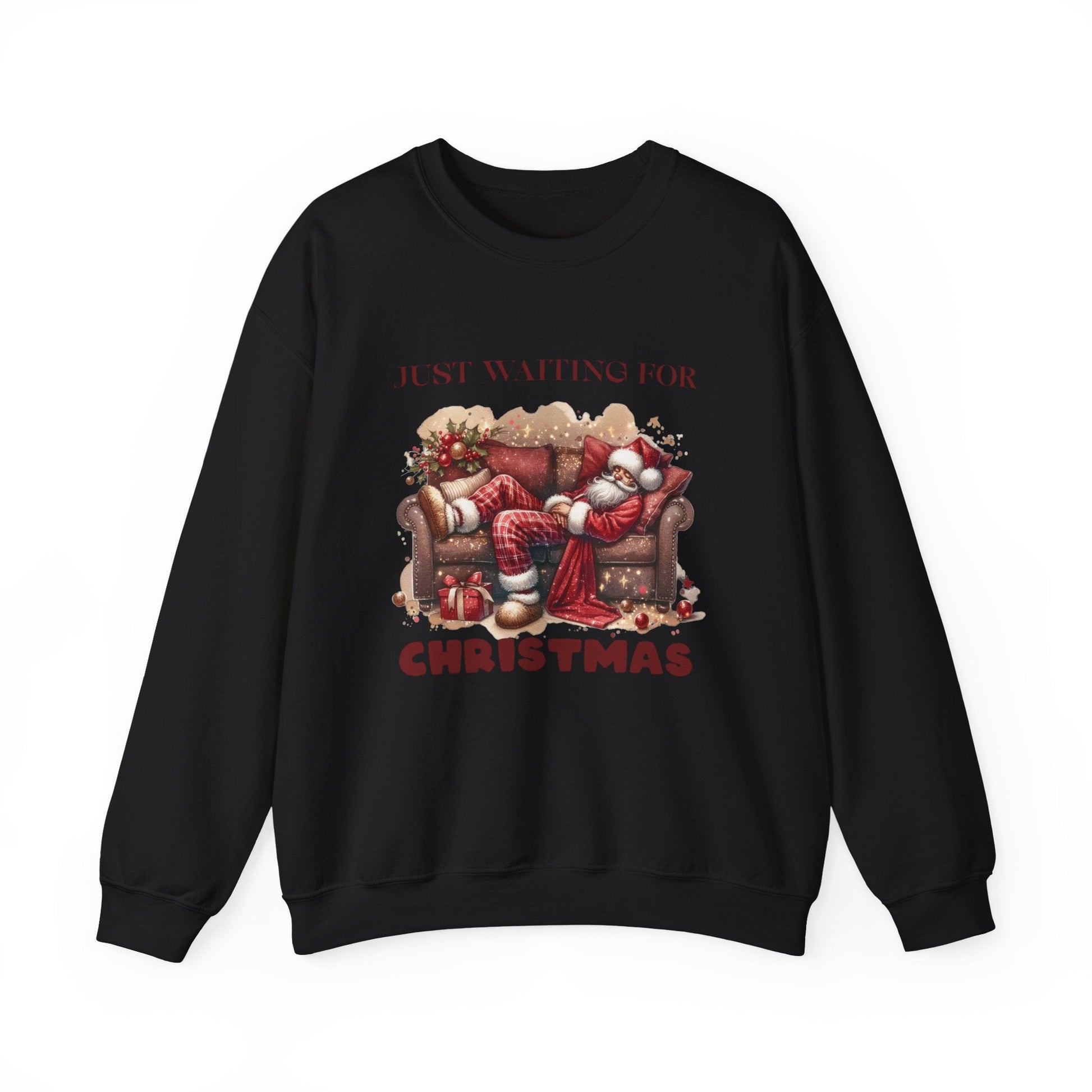 Just Waiting For Christmas Sweatshirt, Santa Clause Shirt - Popbydesign