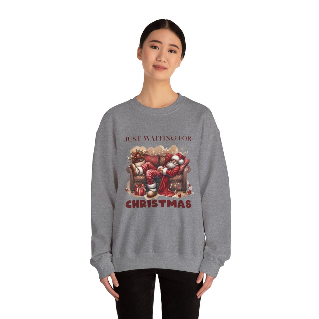 Just Waiting For Christmas Sweatshirt, Santa Clause Shirt by PopCultureByDesign36
