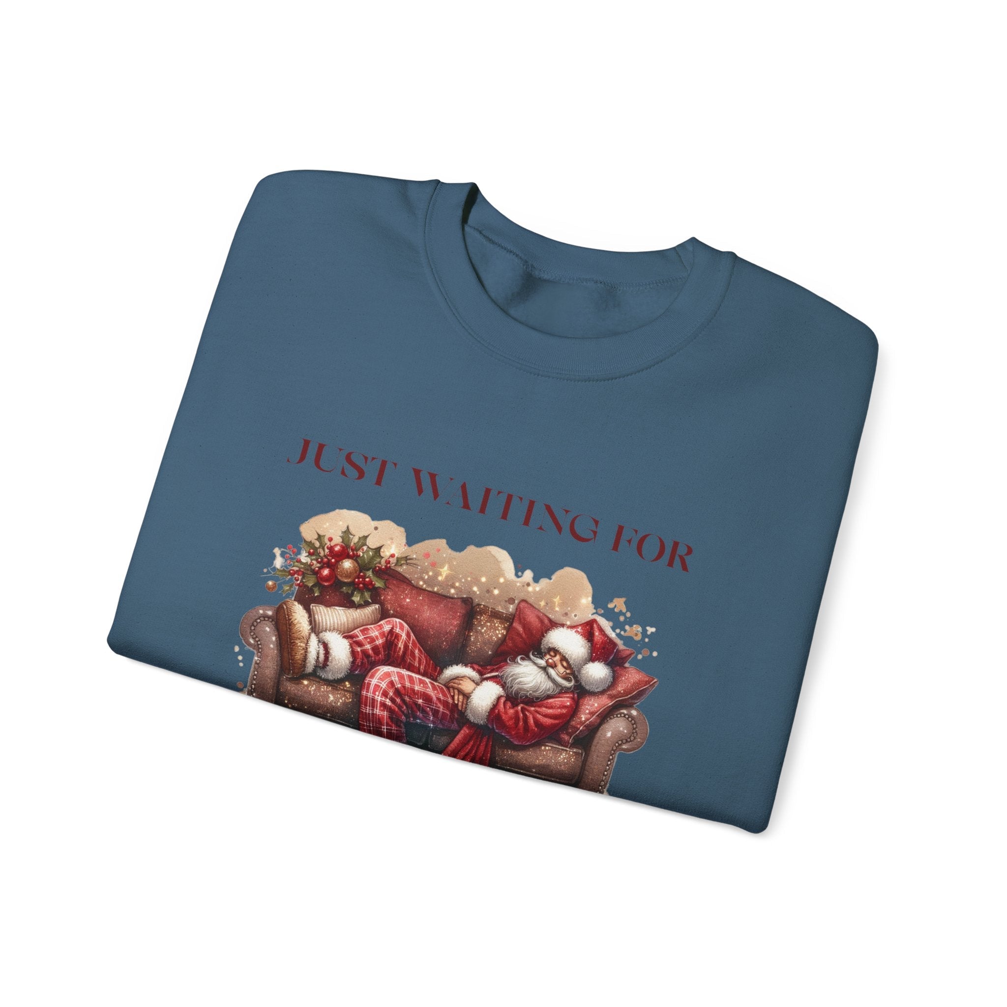 Just Waiting For Christmas Sweatshirt, Santa Clause Shirt by PopCultureByDesign36