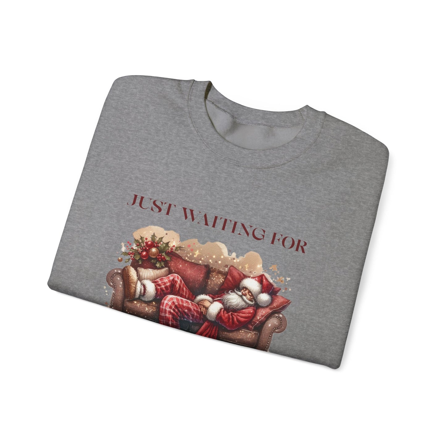 Just Waiting For Christmas Sweatshirt, Santa Clause Shirt - Popbydesign