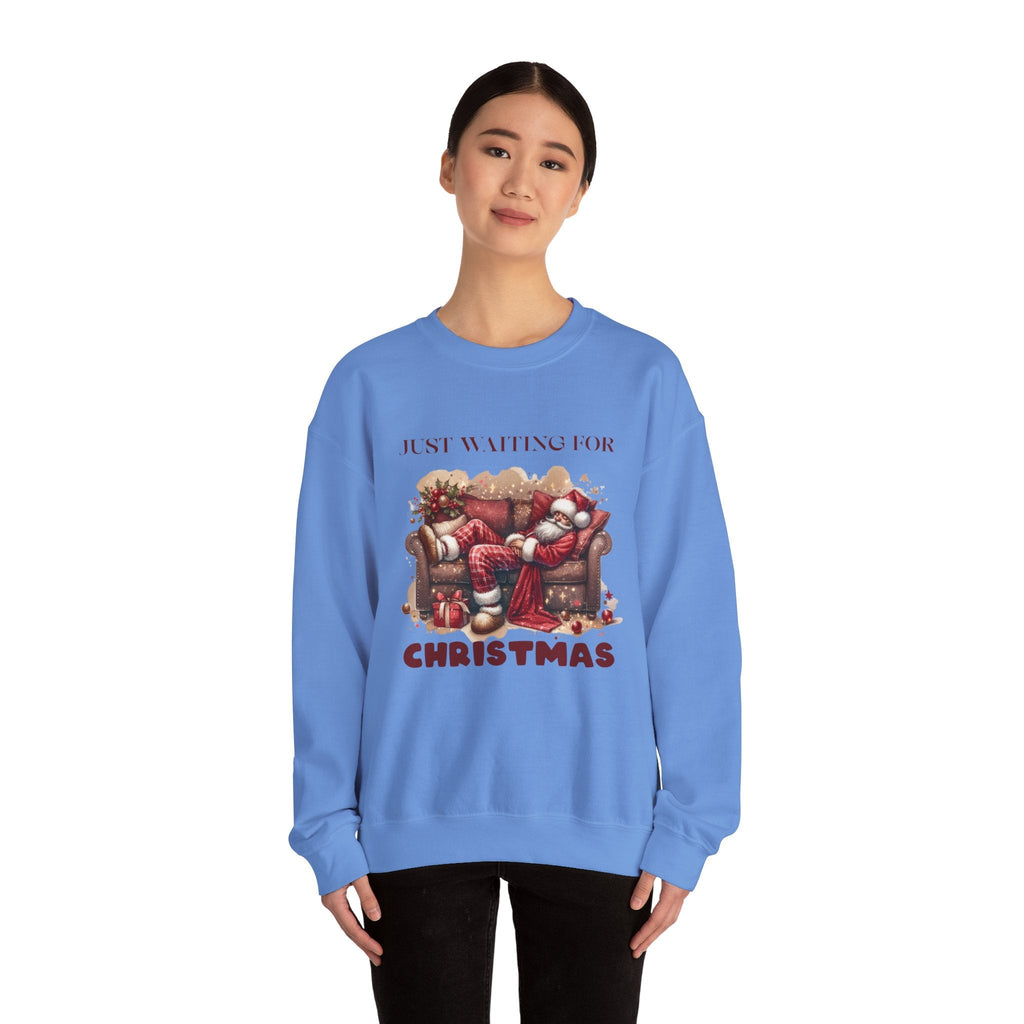Just Waiting For Christmas Sweatshirt, Santa Clause Shirt by PopCultureByDesign36