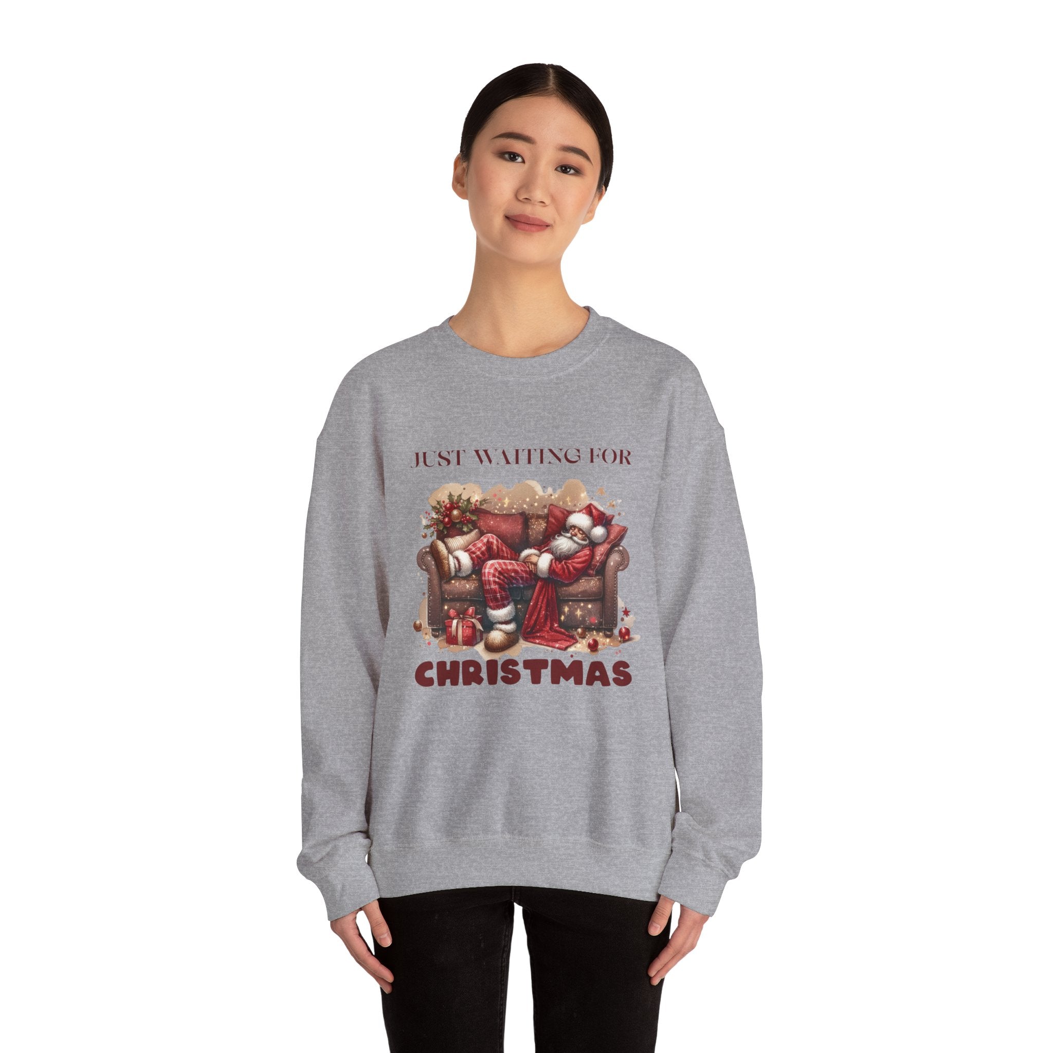 Just Waiting For Christmas Sweatshirt, Santa Clause Shirt by PopCultureByDesign36