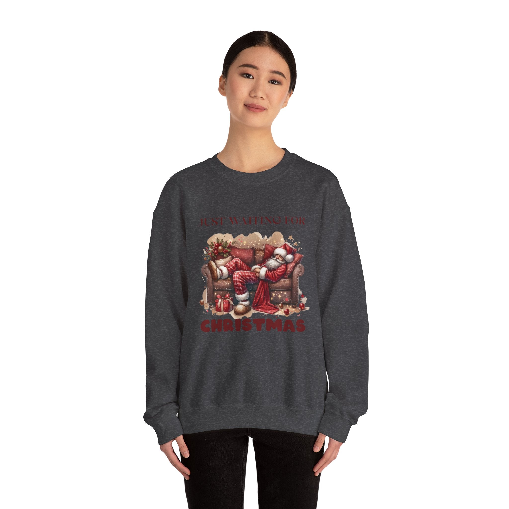 Just Waiting For Christmas Sweatshirt, Santa Clause Shirt by PopCultureByDesign36
