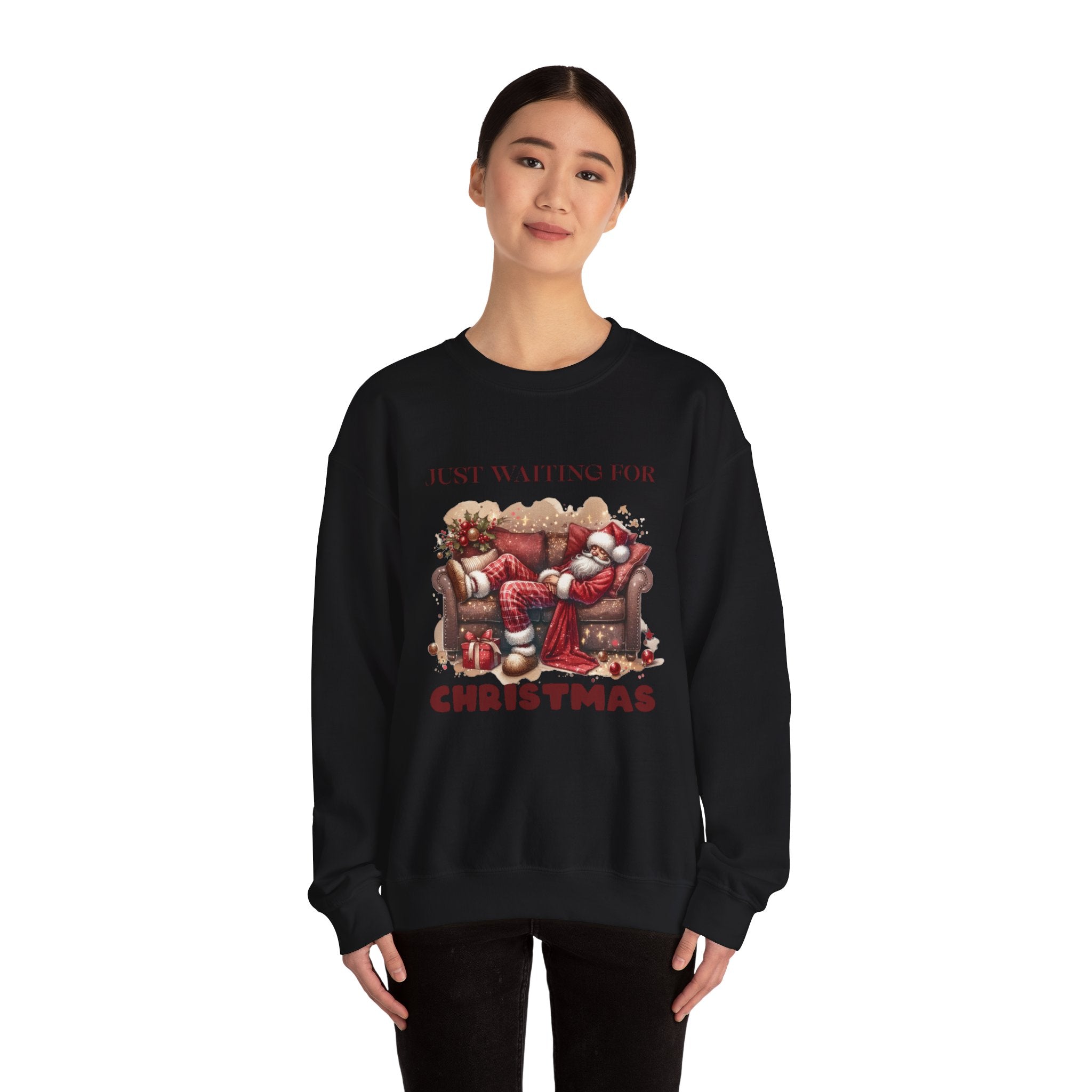 Just Waiting For Christmas Sweatshirt, Santa Clause Shirt by PopCultureByDesign36