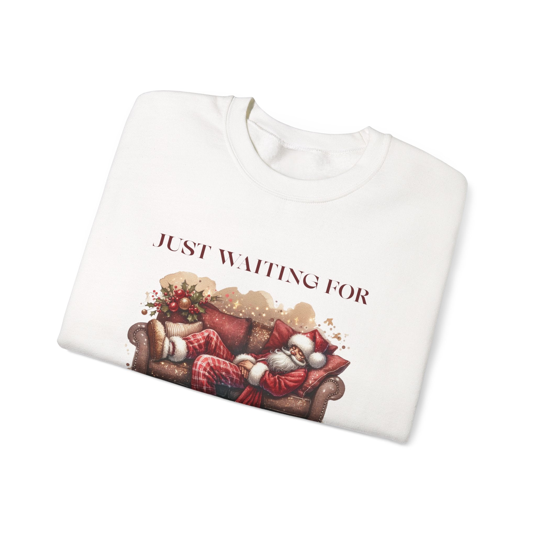 Just Waiting For Christmas Sweatshirt, Santa Clause Shirt by PopCultureByDesign36