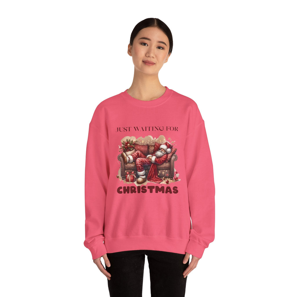 Just Waiting For Christmas Sweatshirt, Santa Clause Shirt by PopCultureByDesign36