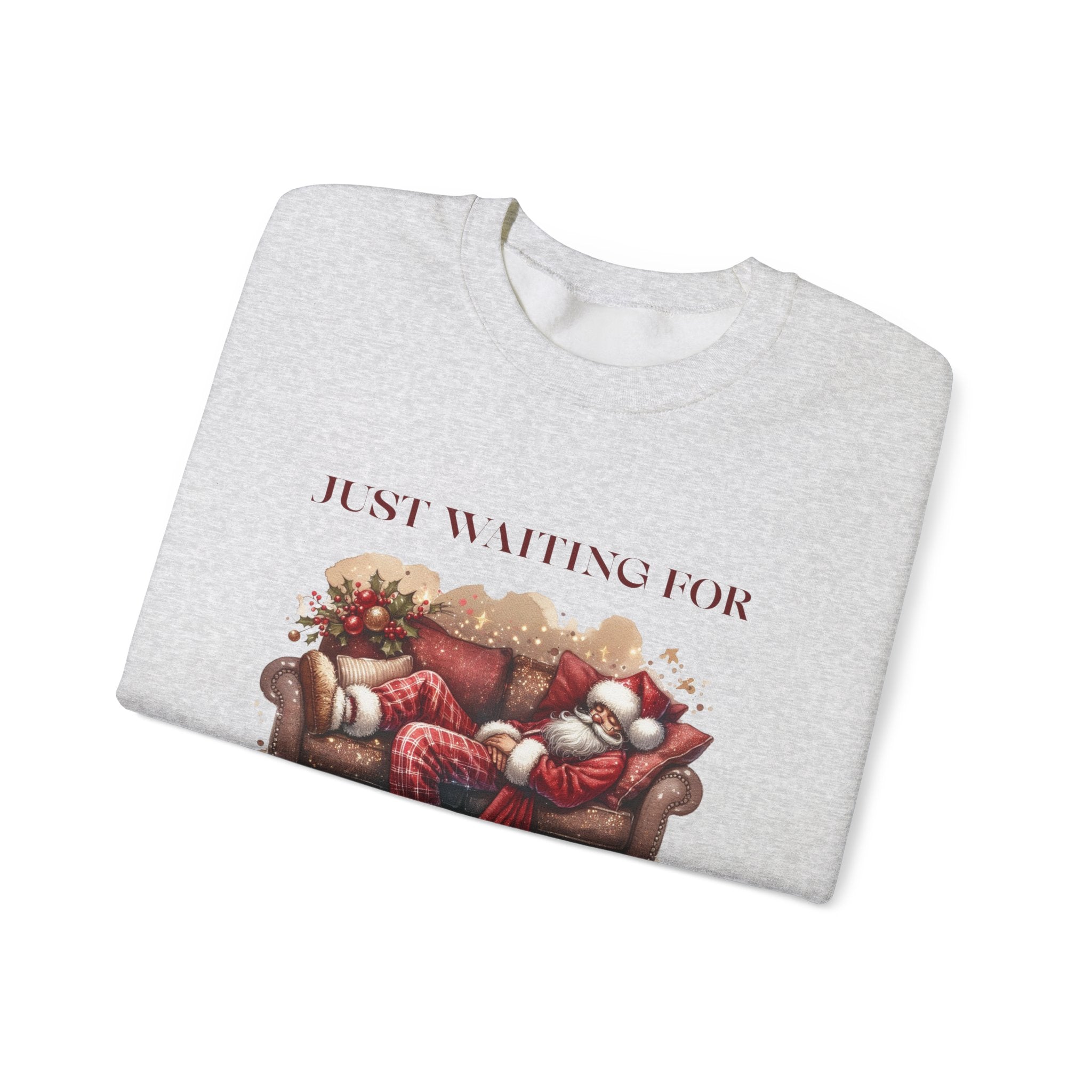 Just Waiting For Christmas Sweatshirt, Santa Clause Shirt by PopCultureByDesign36