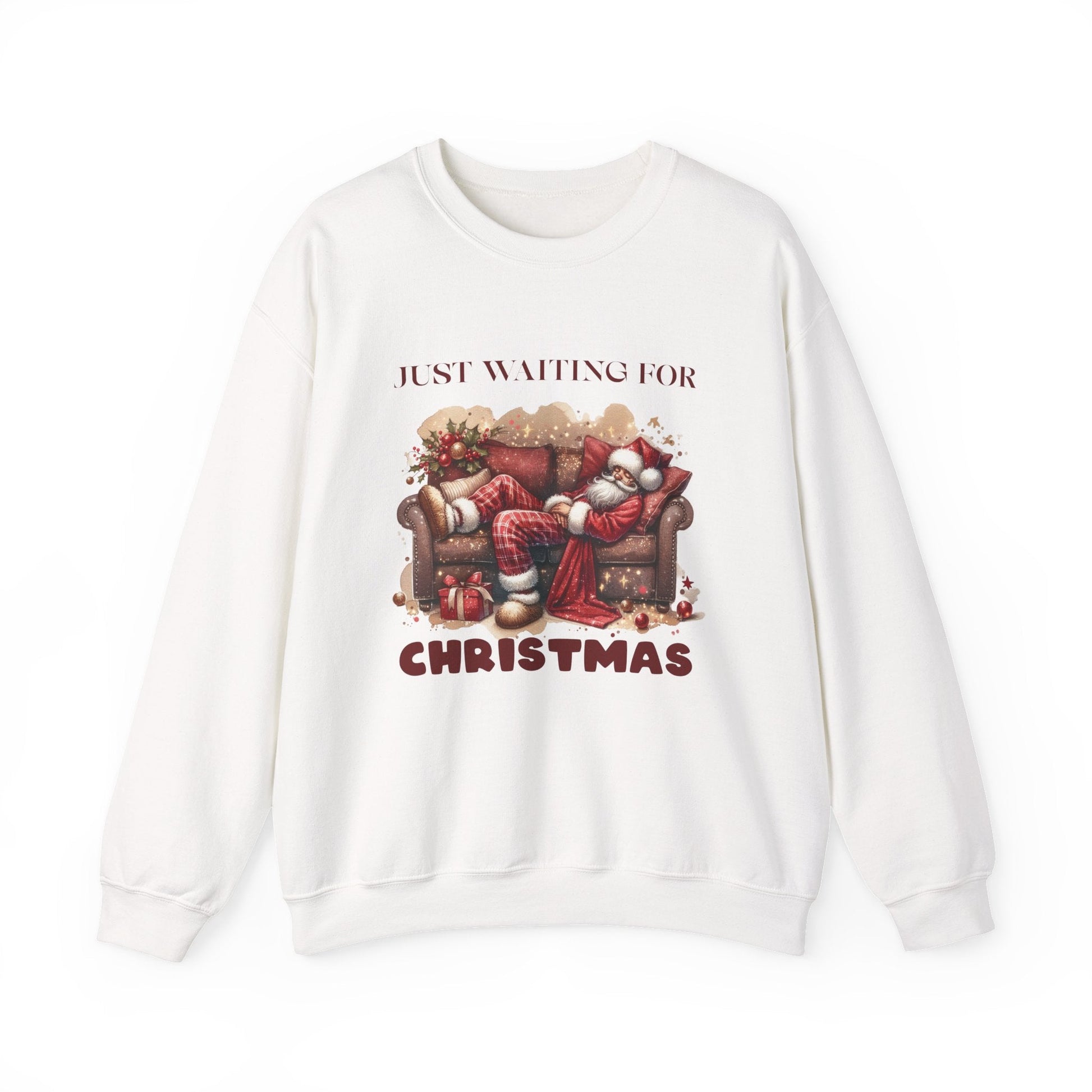 Just Waiting For Christmas Sweatshirt, Santa Clause Shirt - Popbydesign