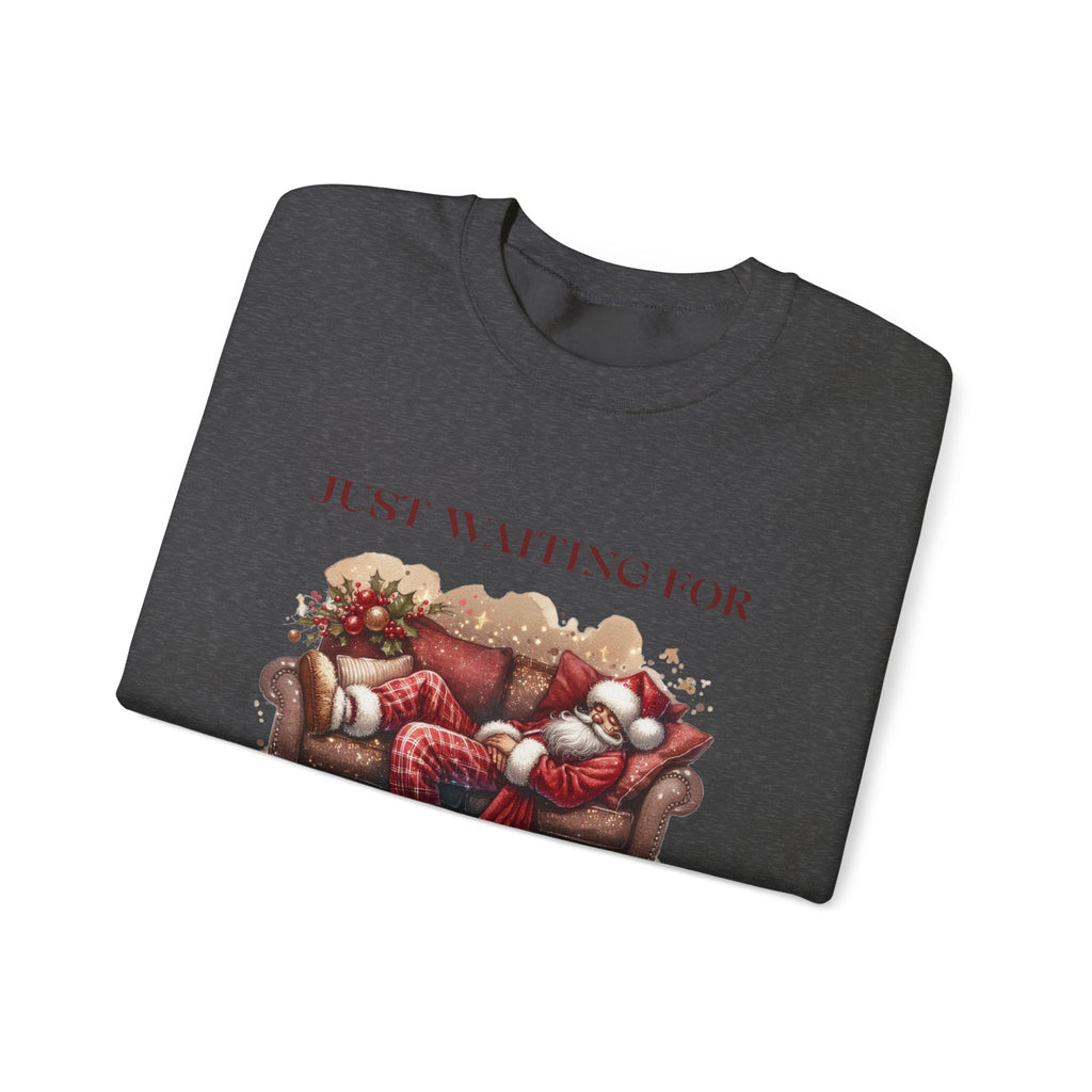 Just Waiting For Christmas Sweatshirt, Santa Clause Shirt by PopCultureByDesign36