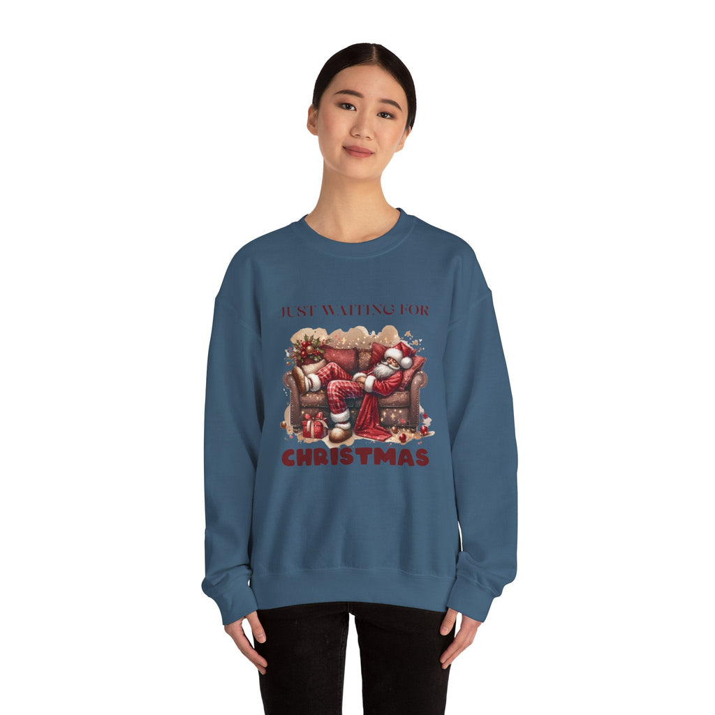 Just Waiting For Christmas Sweatshirt, Santa Clause Shirt by PopCultureByDesign36