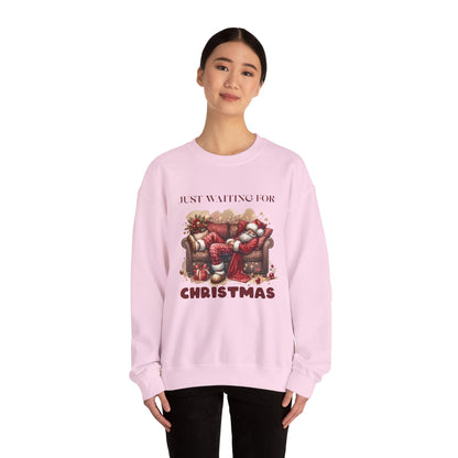 Just Waiting For Christmas Sweatshirt, Santa Clause Shirt - Popbydesign
