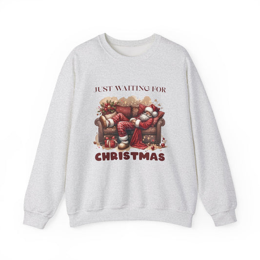 Just Waiting For Christmas Sweatshirt, Santa Clause Shirt - Popbydesign