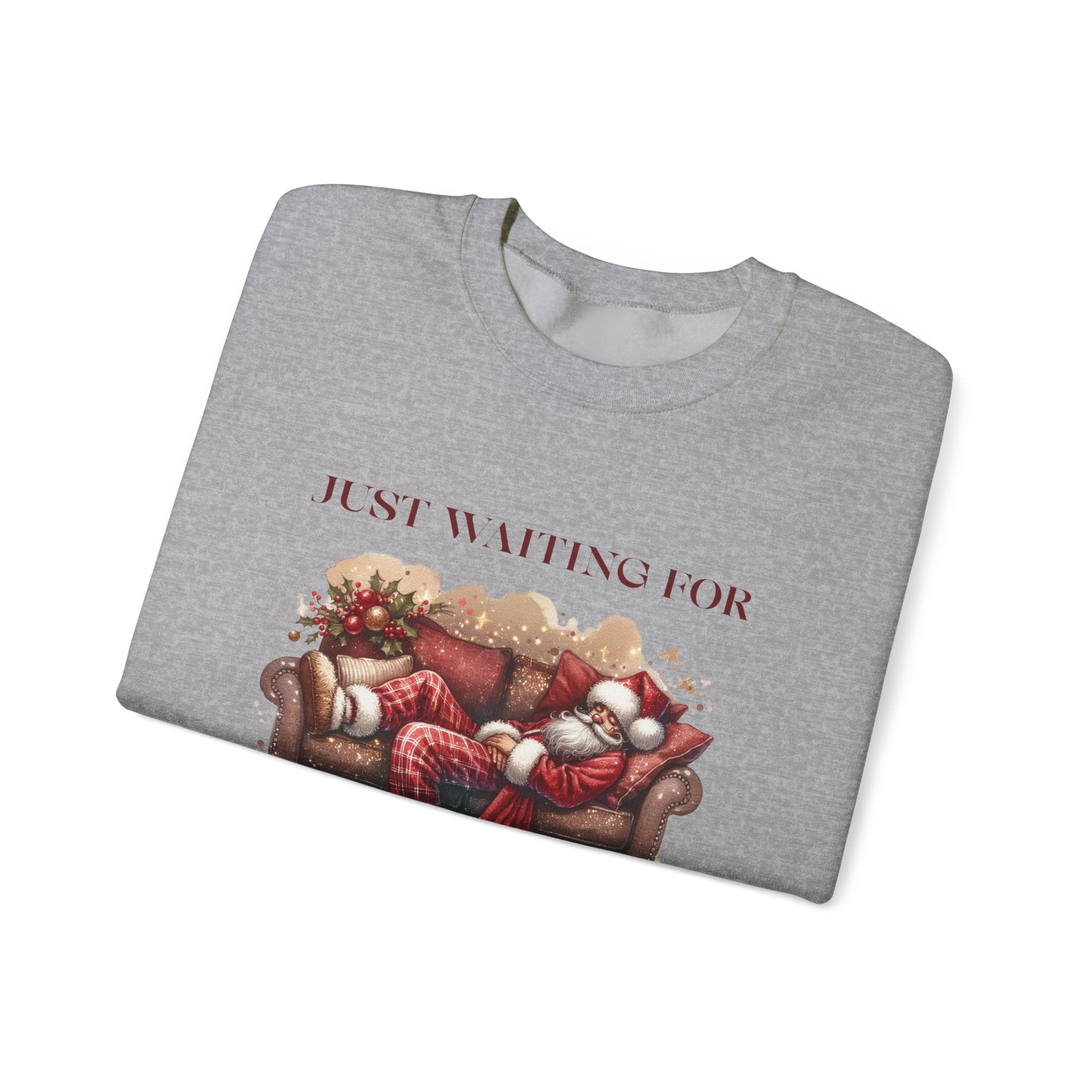 Just Waiting For Christmas Sweatshirt, Santa Clause Shirt by PopCultureByDesign36