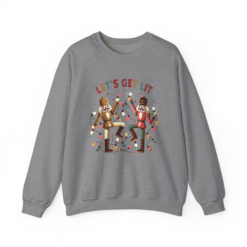 Let's get lit sweatshirt , Funny nutcracker Christmas shirt by PopCultureByDesign36