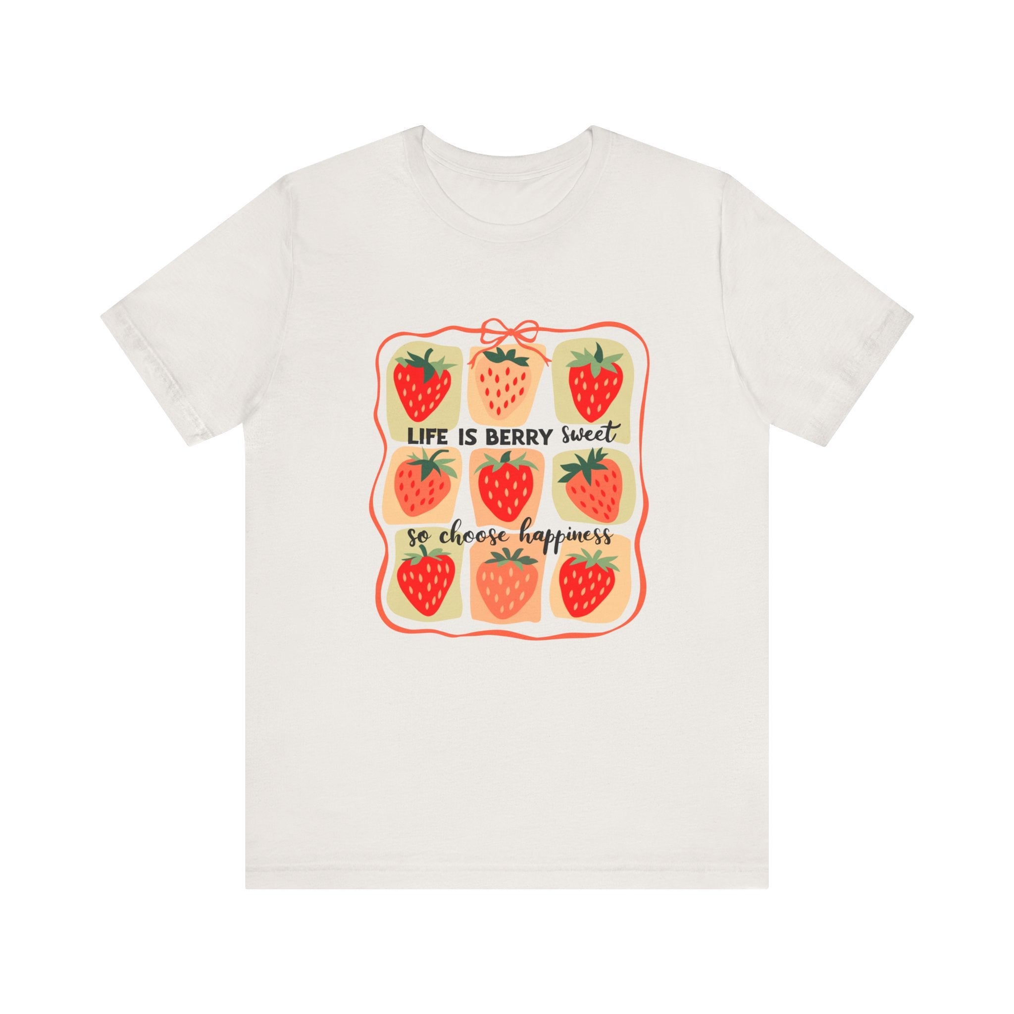 Life is Sweet TShirt, Strawberry Positive Vibe Tee by PopCultureByDesign36