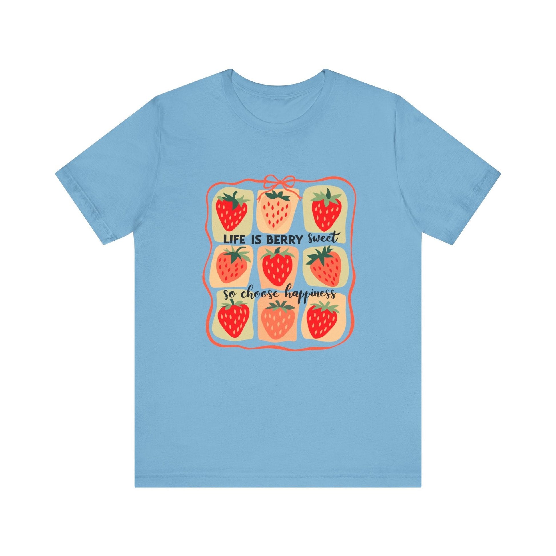 Life is Sweet TShirt, Strawberry Positive Vibe Tee - Popbydesign