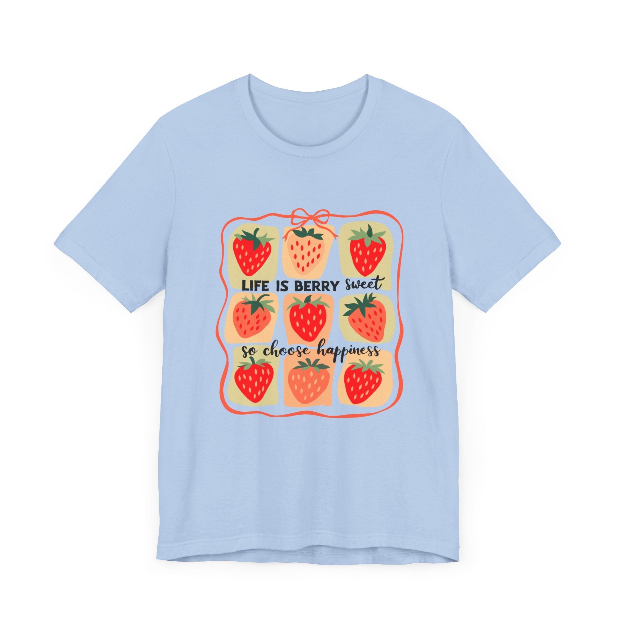 Life is Sweet TShirt, Strawberry Positive Vibe Tee by PopCultureByDesign36