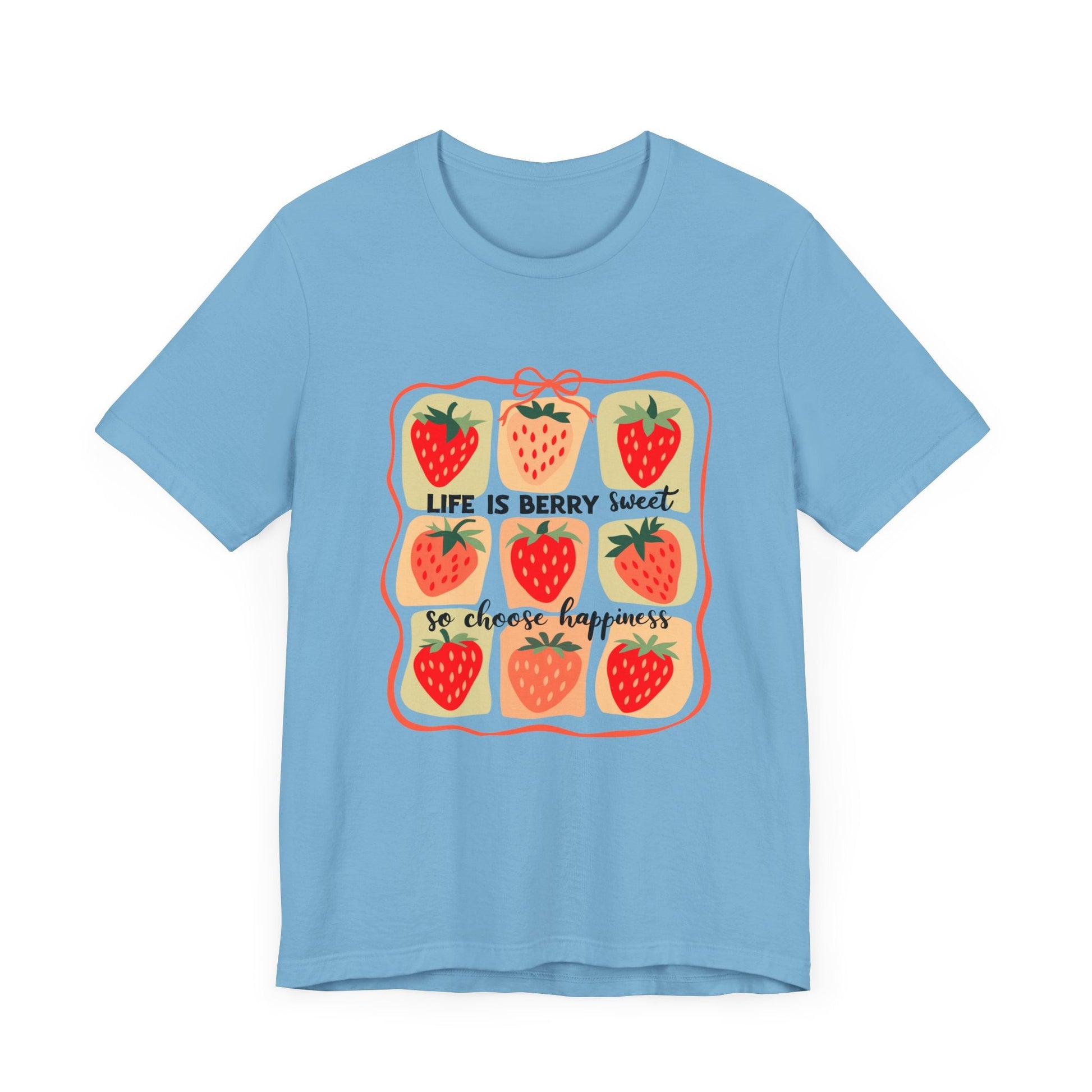 Life is Sweet TShirt, Strawberry Positive Vibe Tee - Popbydesign