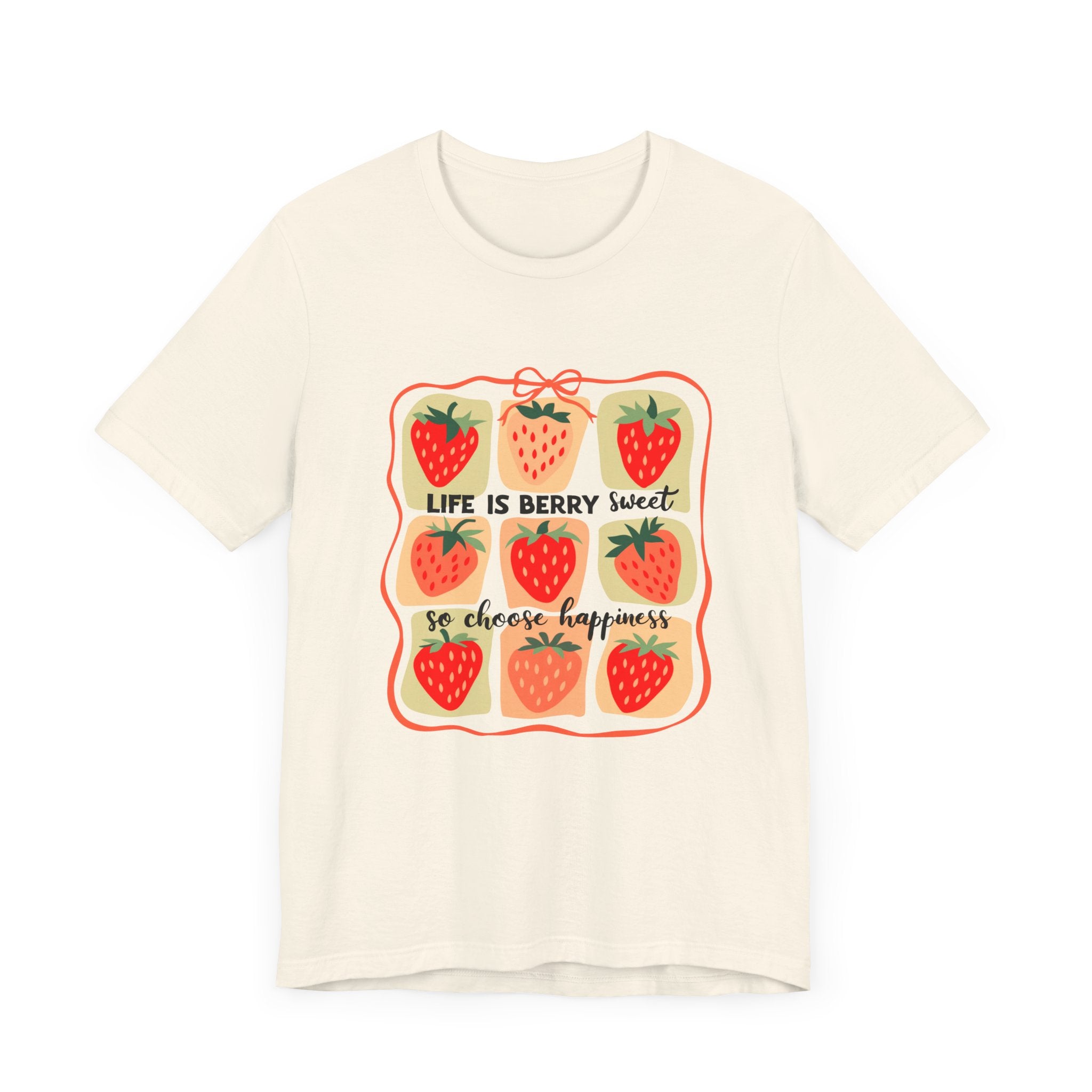 Life is Sweet TShirt, Strawberry Positive Vibe Tee by PopCultureByDesign36
