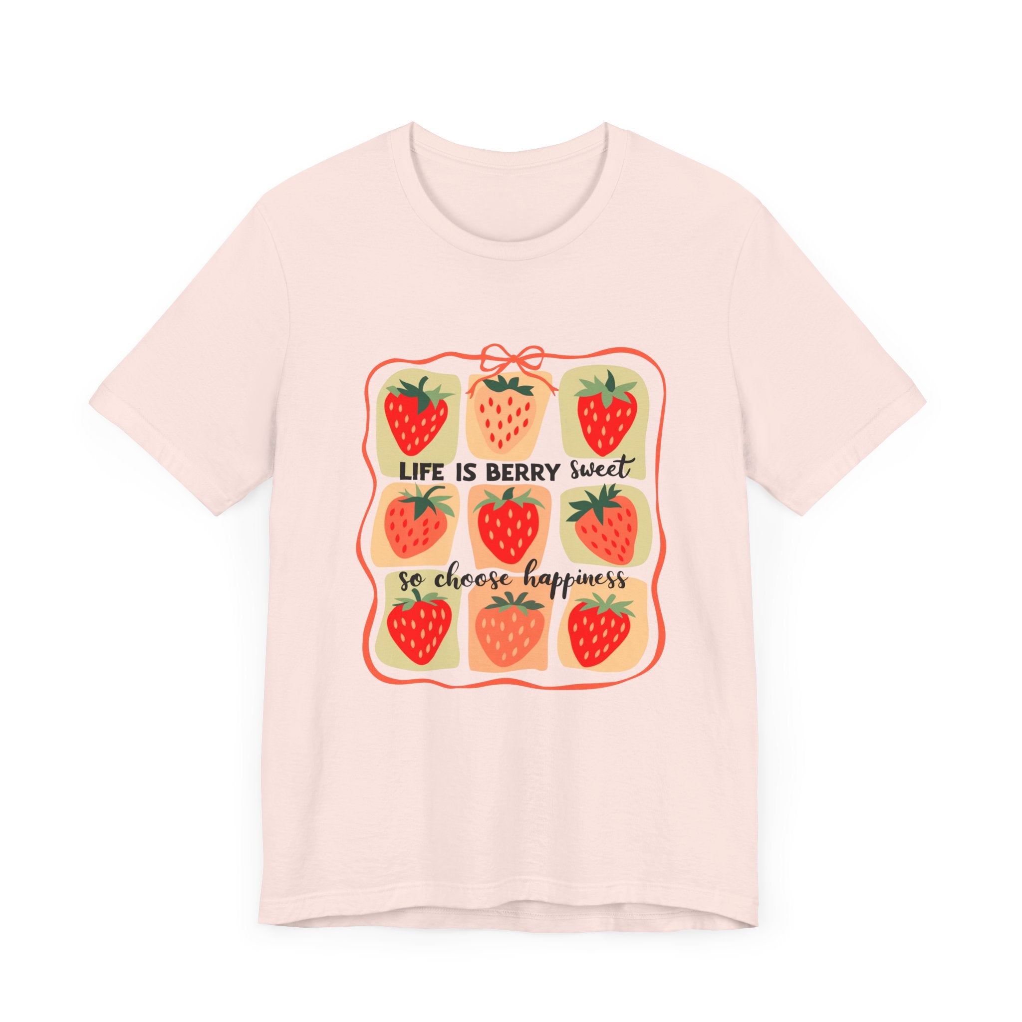 Life is Sweet TShirt, Strawberry Positive Vibe Tee by PopCultureByDesign36