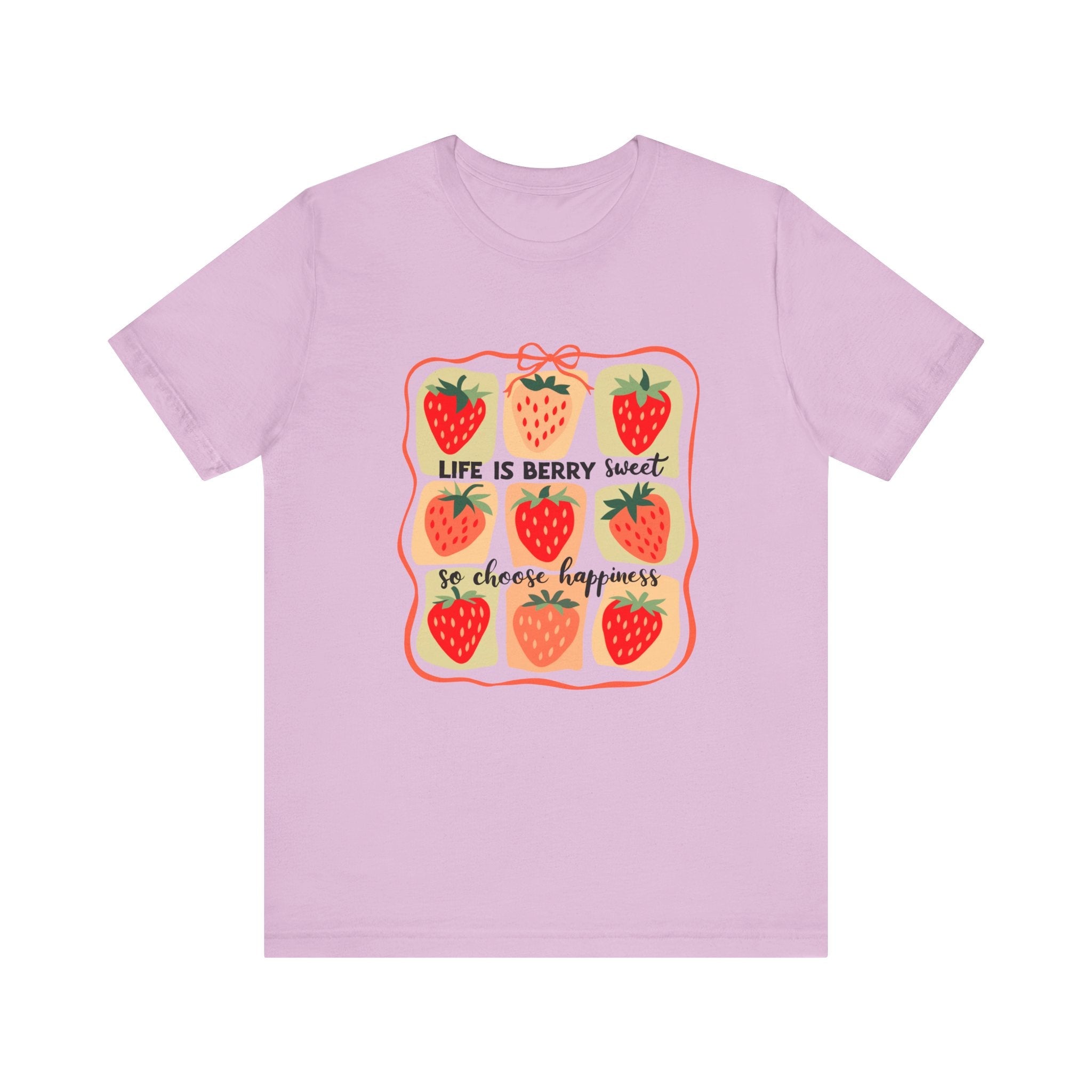 Life is Sweet TShirt, Strawberry Positive Vibe Tee by PopCultureByDesign36
